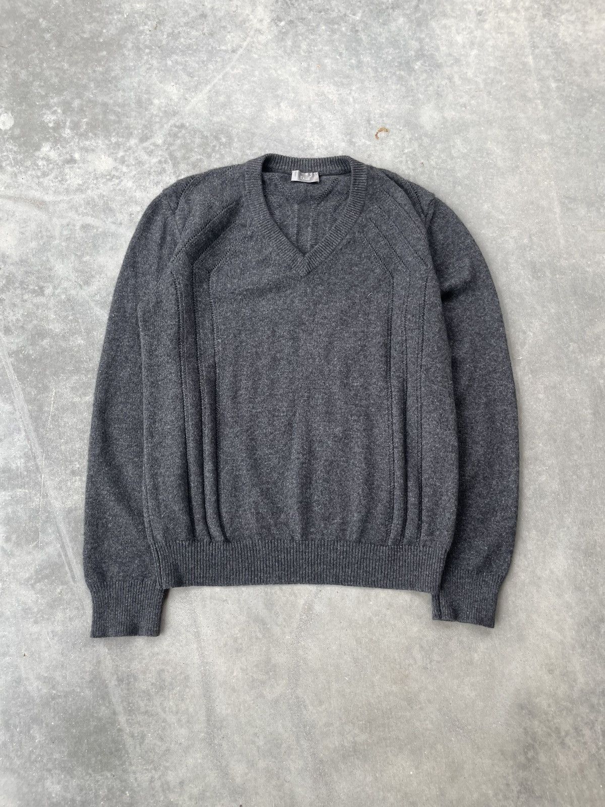 Dior Dior Homme AW05 Distressed V-Neck Knit | Grailed