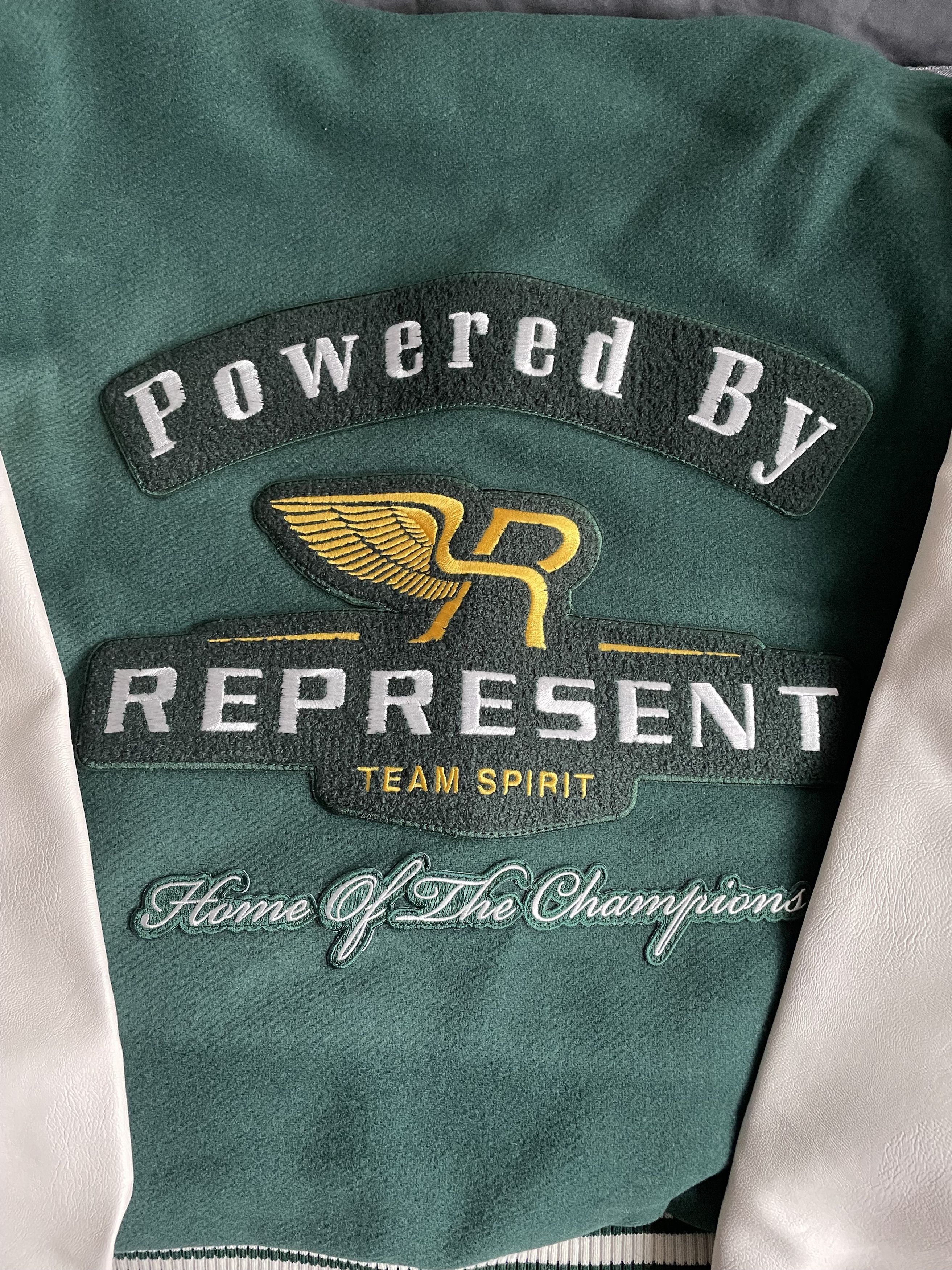 Represent Clo. RACING CLUB VARSITY JACKET - RACING GREEN | Grailed