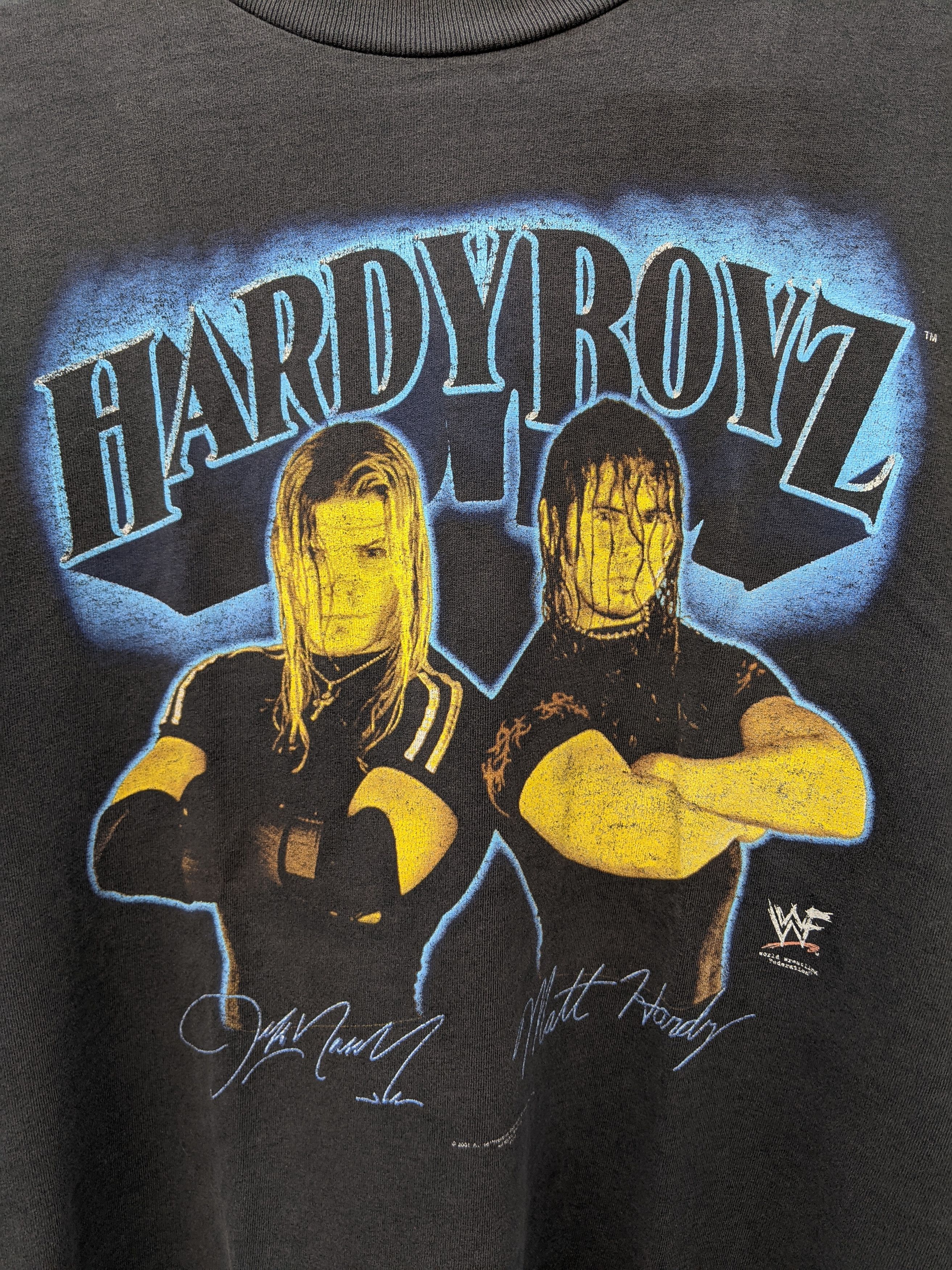 Vintage × WWE × WWF Vintage 2001 WWF Hardy Boyz Double Print T-Shirt Size US M / EU 48-50 / 2 - 2 Thumbnail