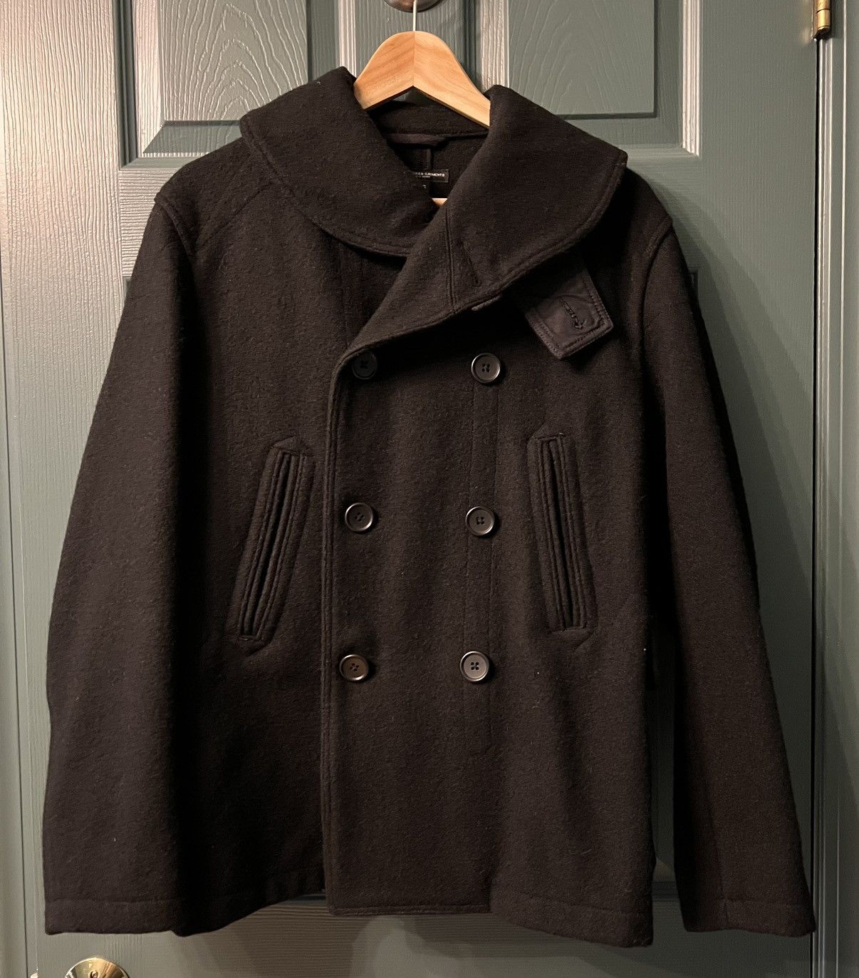 mens shawl collar peacoat
