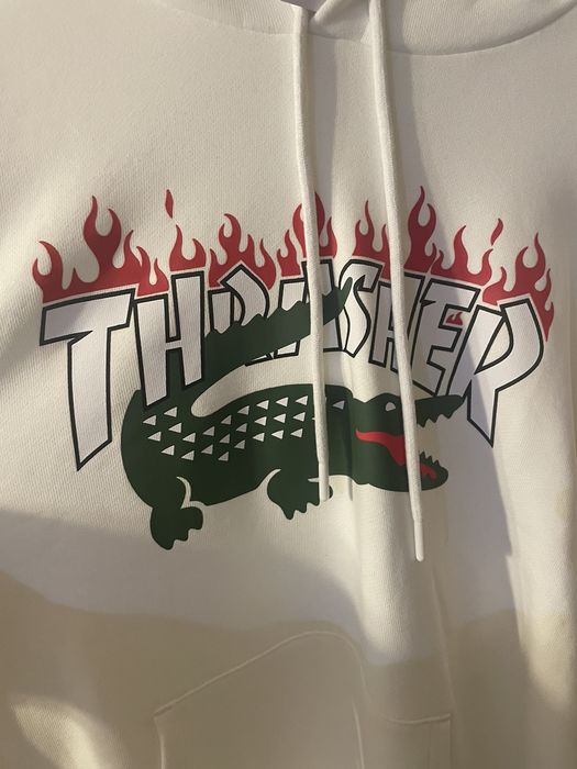 Lacoste Lacoste X Thrasher Hoodie | Grailed