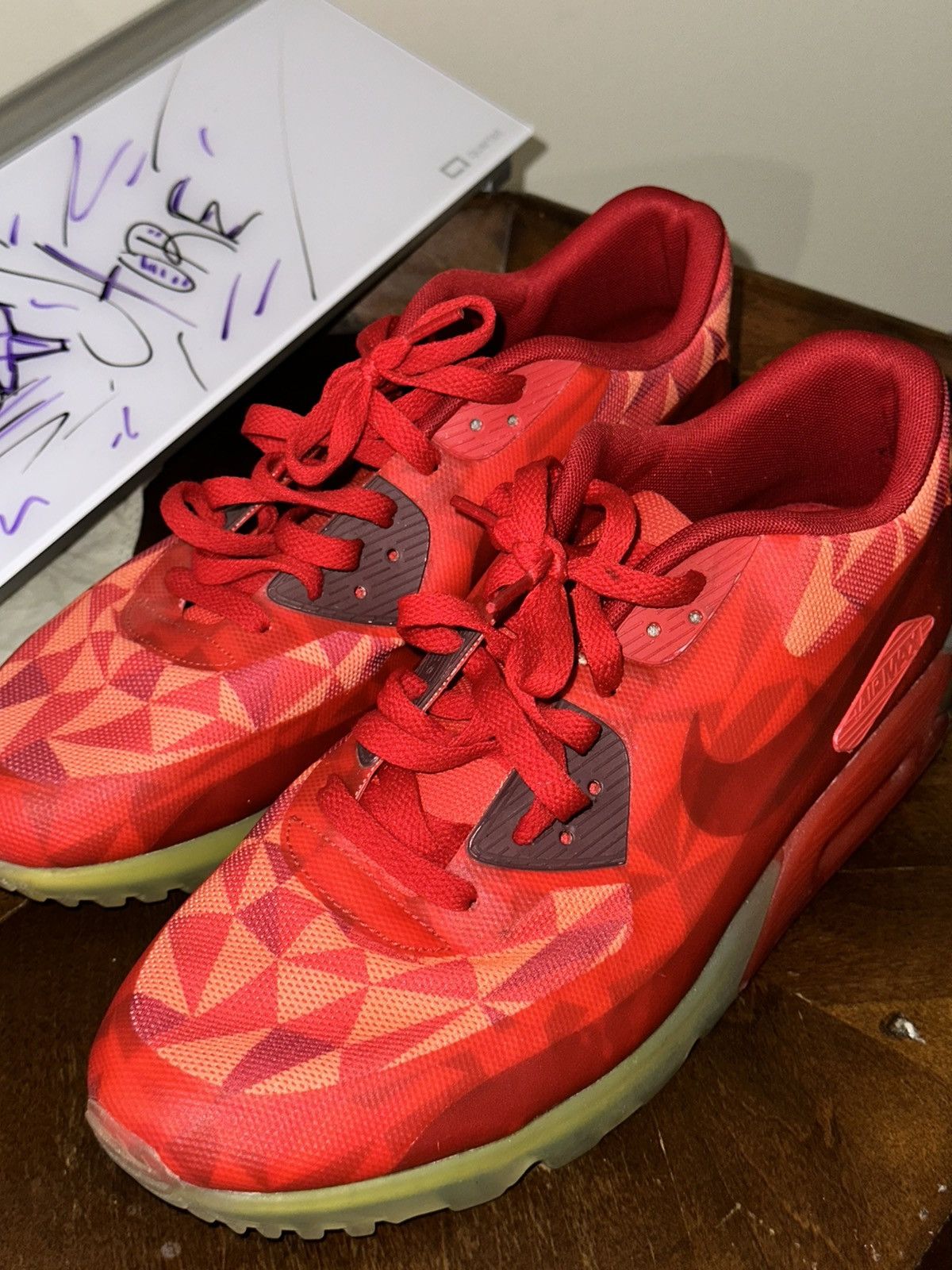 Nike Air Max 90 Ice Gym Red Grailed