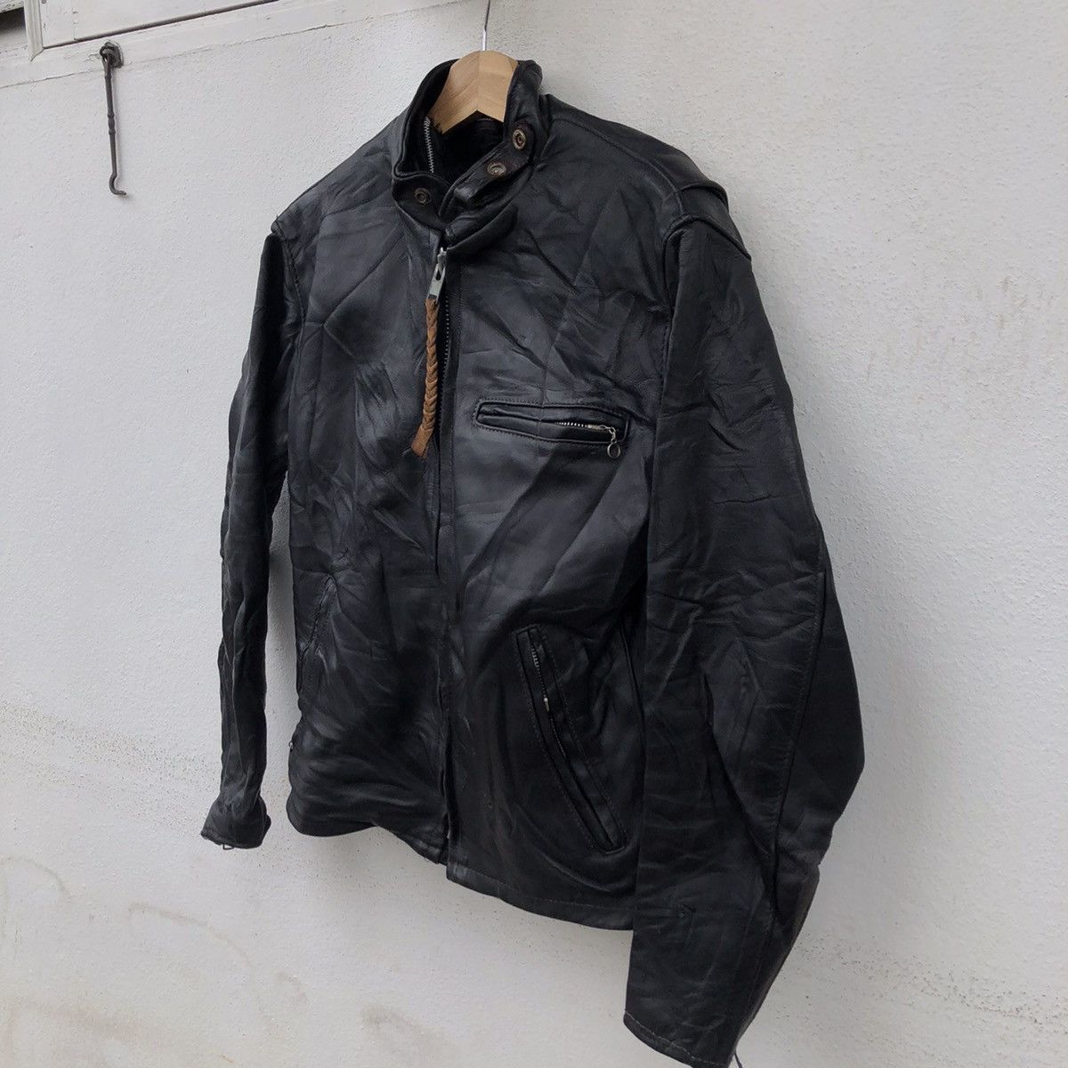Schott VINTAGE 80’s SCHOTT BIKER LEATHER JACKET MADE IN USA Size US M / EU 48-50 / 2 - 3 Thumbnail