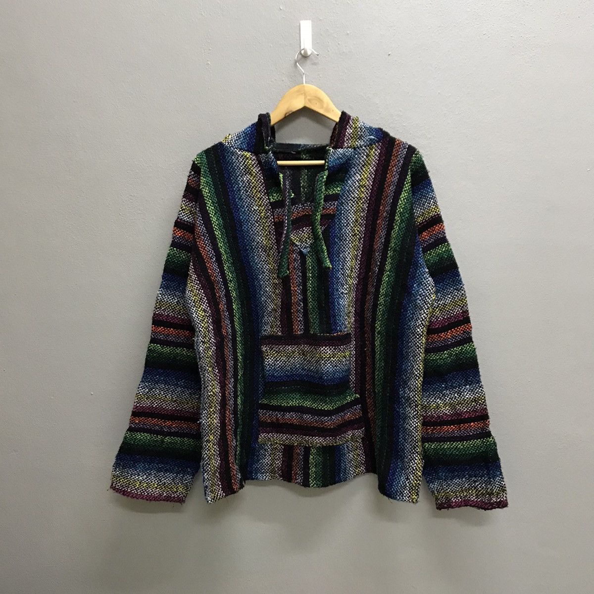 Japanese Brand Mexico baja anorak multicolor native knit sweater hoodie Size US M / EU 48-50 / 2 - 6 Thumbnail