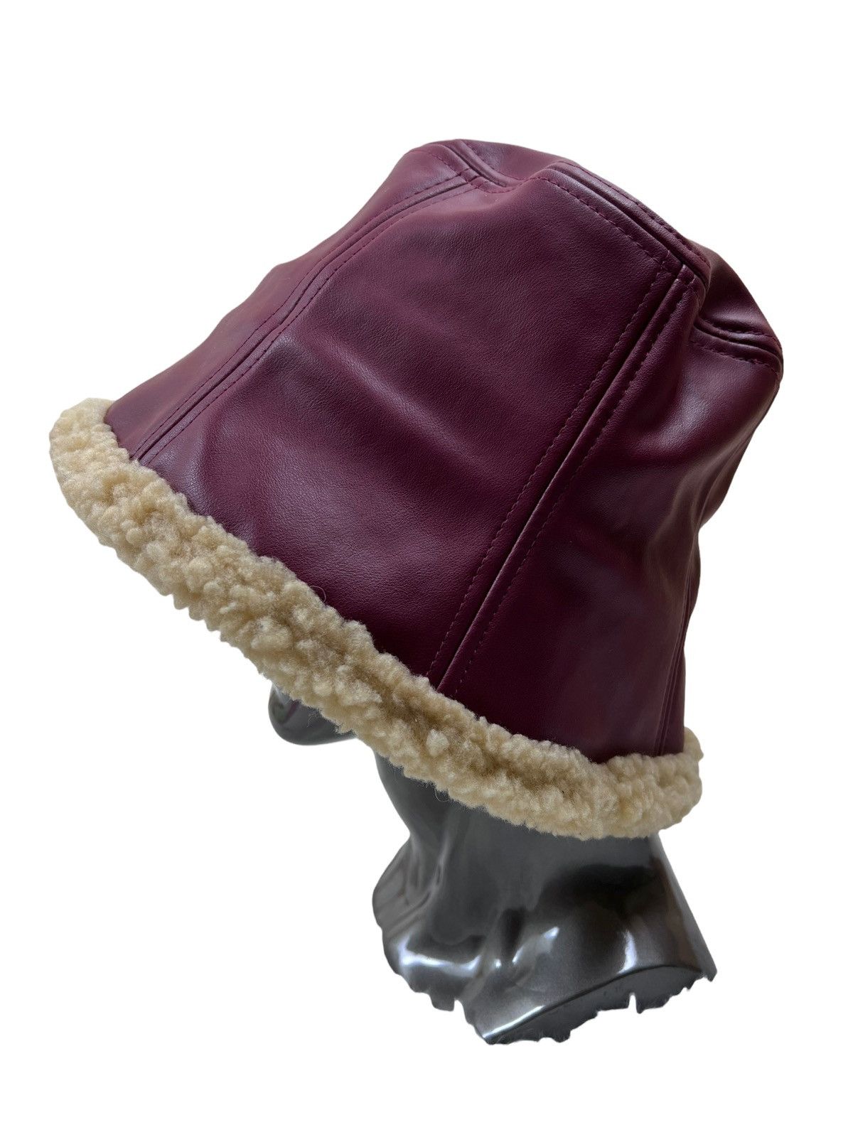 Japanese Brand Japanese Brand Leather Wool Sherpa Winter Hat Size ONE SIZE - 2 Thumbnail