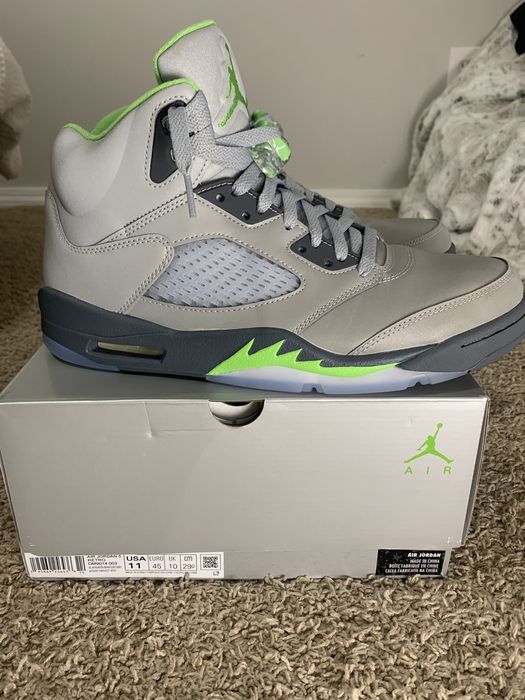 jordan retro 5 green bean