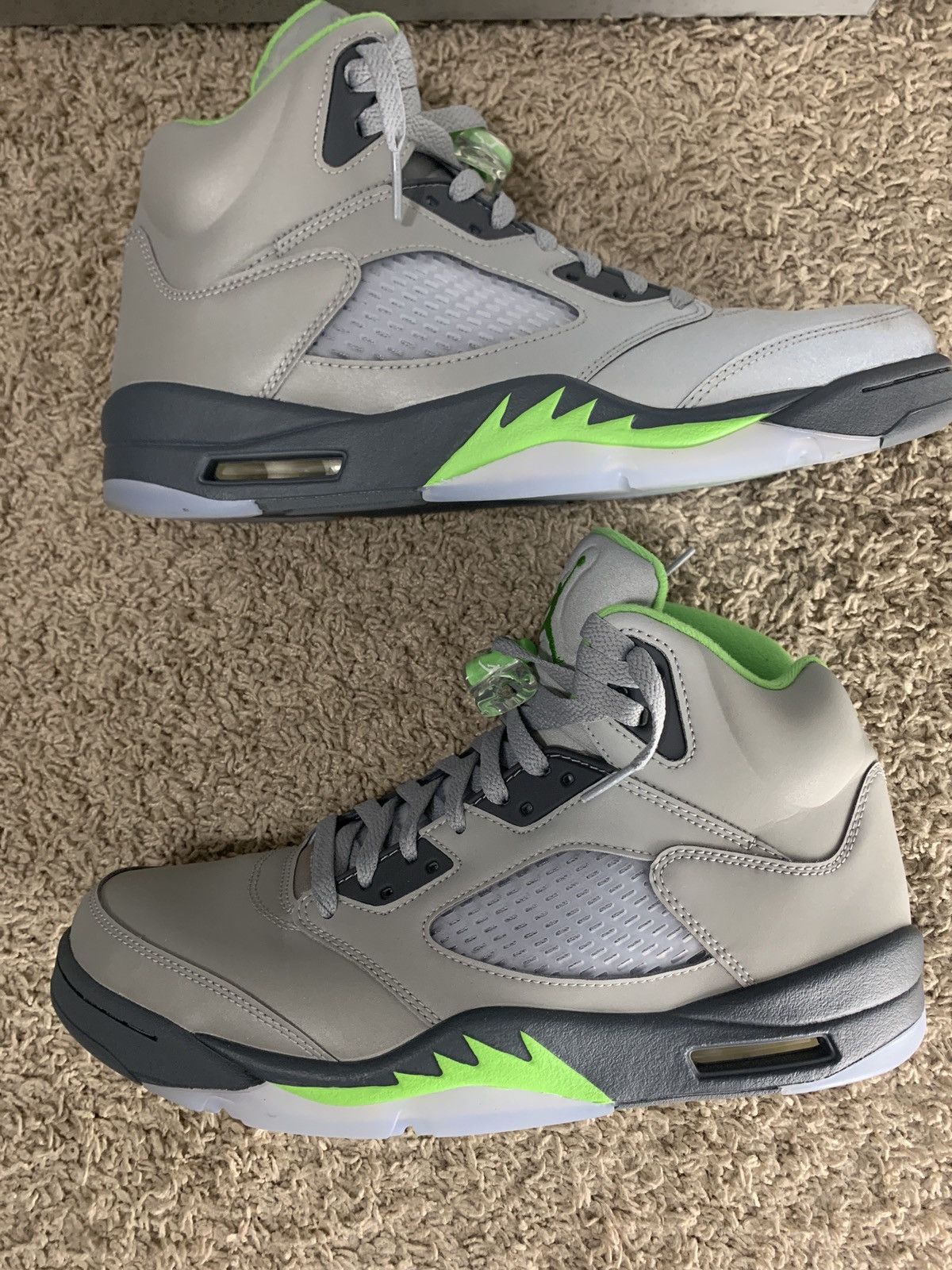 jordan retro 5 green apple
