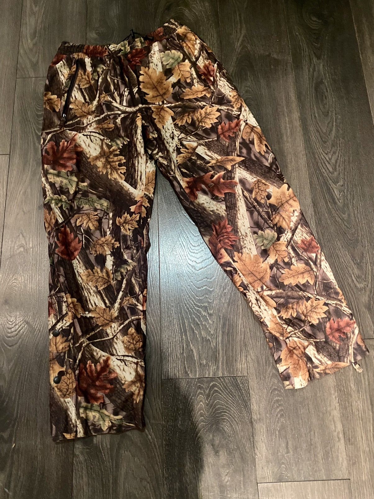 Streetwear × Vintage Fall Tree Camo Pants FIRE PRINT Sz 30 | Grailed