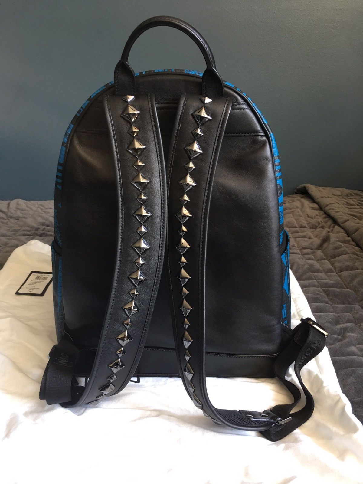 MCM MCM Stark Baroque Print Backpack Munich Blue Size ONE SIZE - 4 Thumbnail