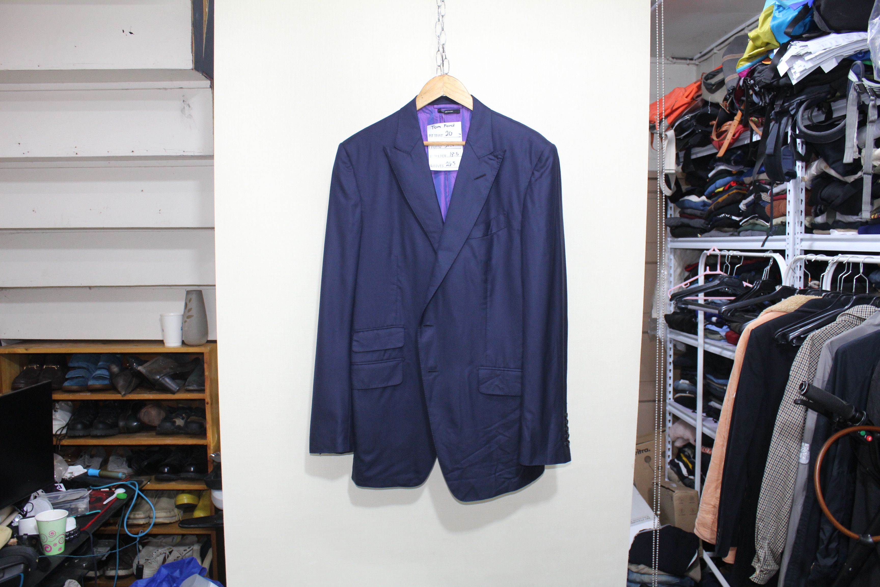 image of Tom Ford Iridescent Liner Oconnor Blazer in Navy, Men's (Size 54R)