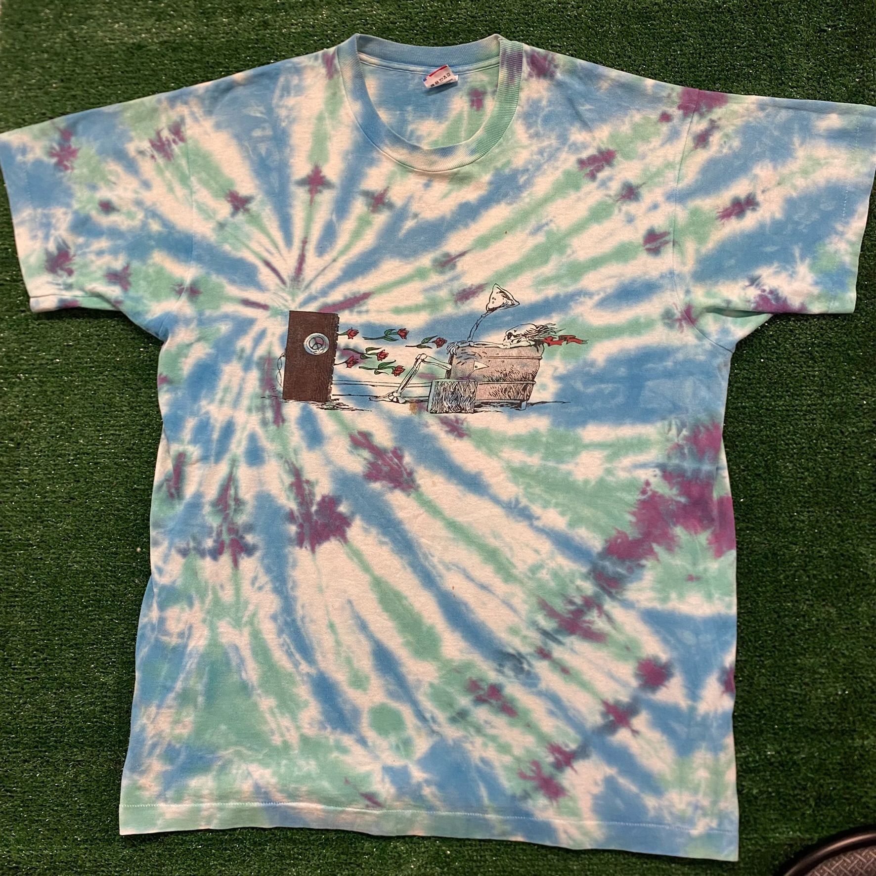 Band Tees Grateful Dead Skeleton Vintage 90s Band T-Shirt Size US XL / EU 56 / 4 - 1 Thumbnail