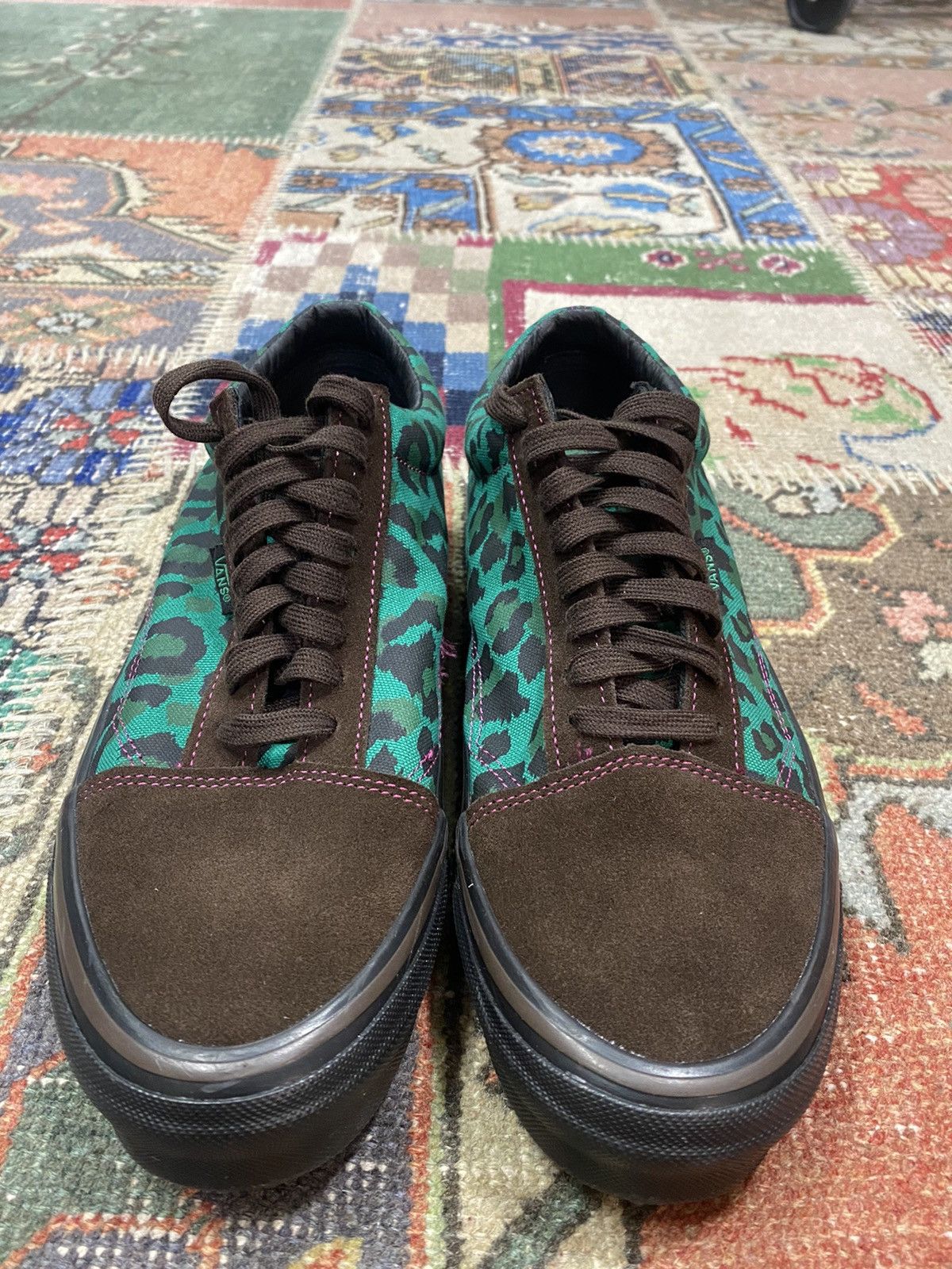 Stray Rats × Vans Vans Old Skool Stray Rats Brown Green Size US 9.5 / EU 42-43 - 2 Thumbnail