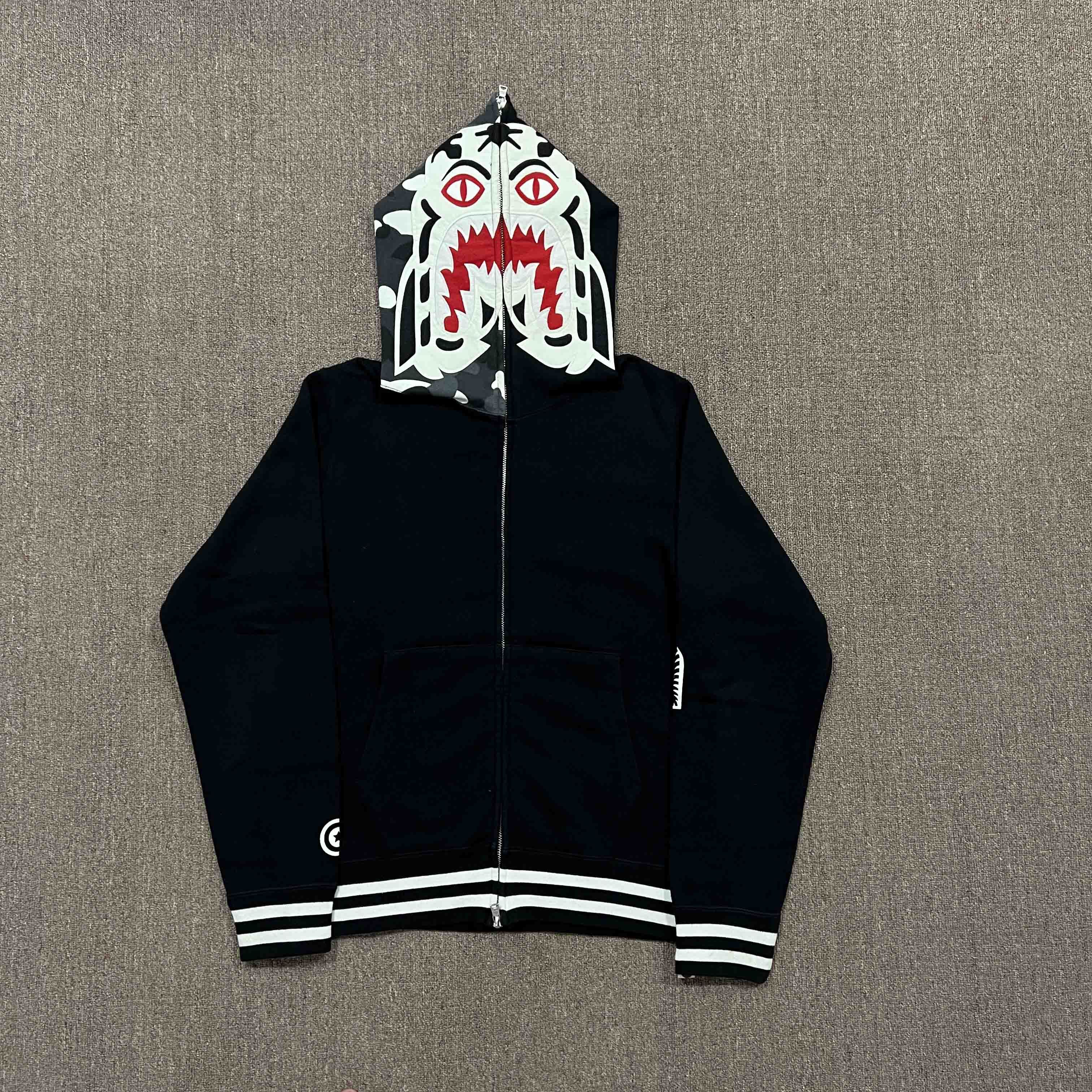 Bape Bape Glowing Tiger Head Full Zip Up Hoodi e | Grailed