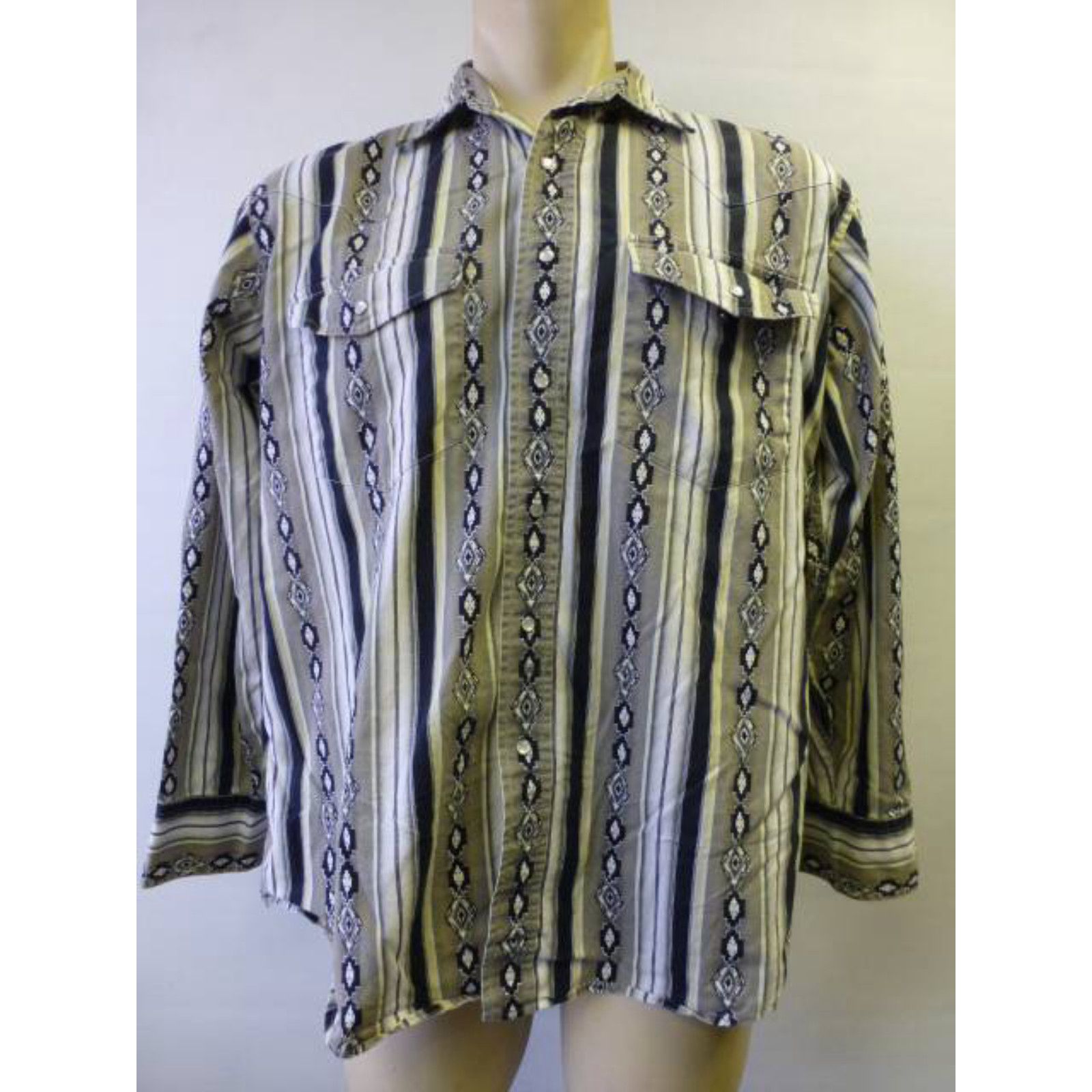 ROGER BEIGE Chemise Stars And Stripes Western Country Homme | La Joya Western Strasbourg France