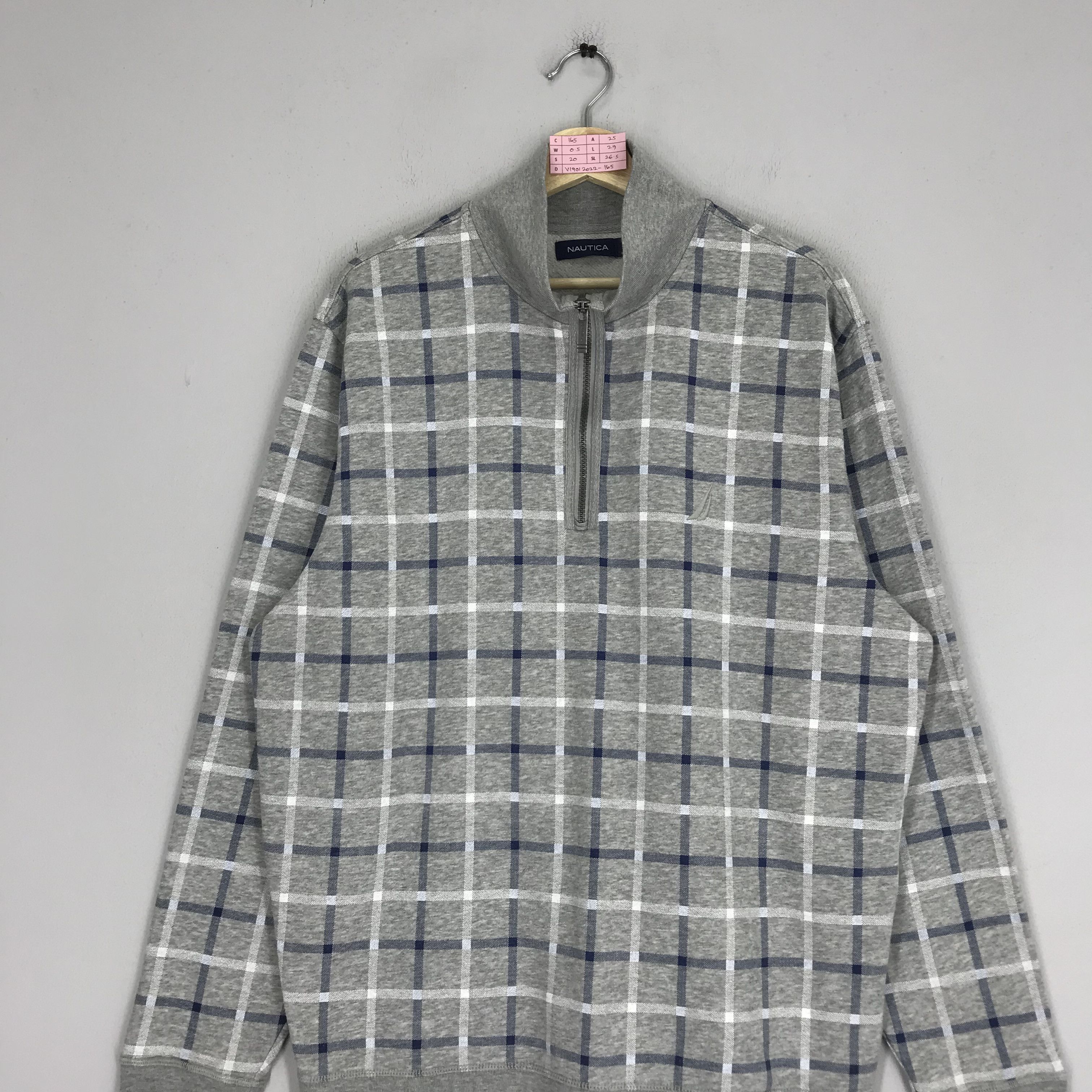 Nautica Vintage Nautica Checkered Half Zipper Sweatshirts Pullover Size US XL / EU 56 / 4 - 3 Thumbnail