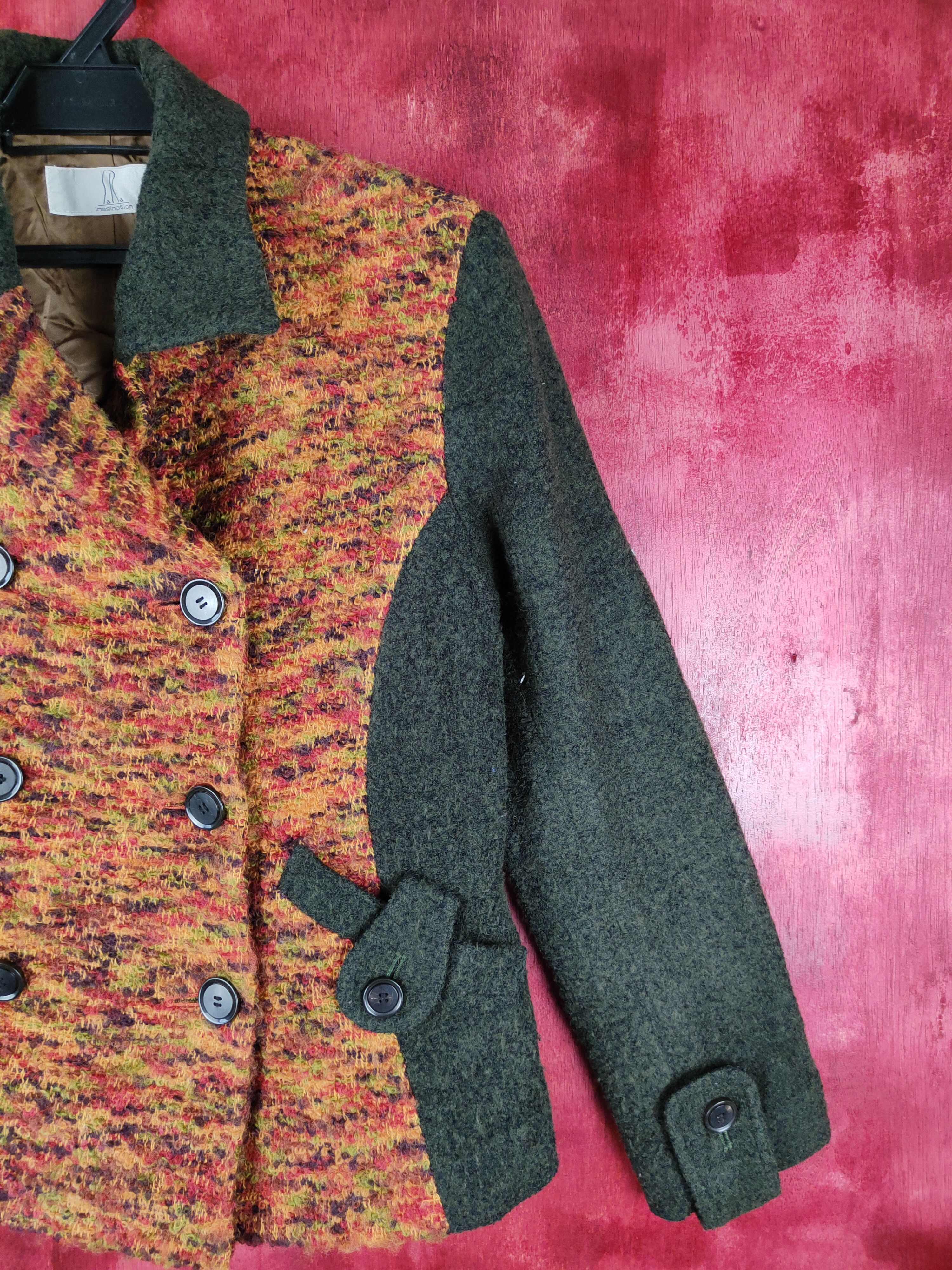 Homespun Knitwear × Japanese Brand Sara Imagination Green/Orange Knitwear #4293 Size M / US 6-8 / IT 42-44 - 6 Thumbnail