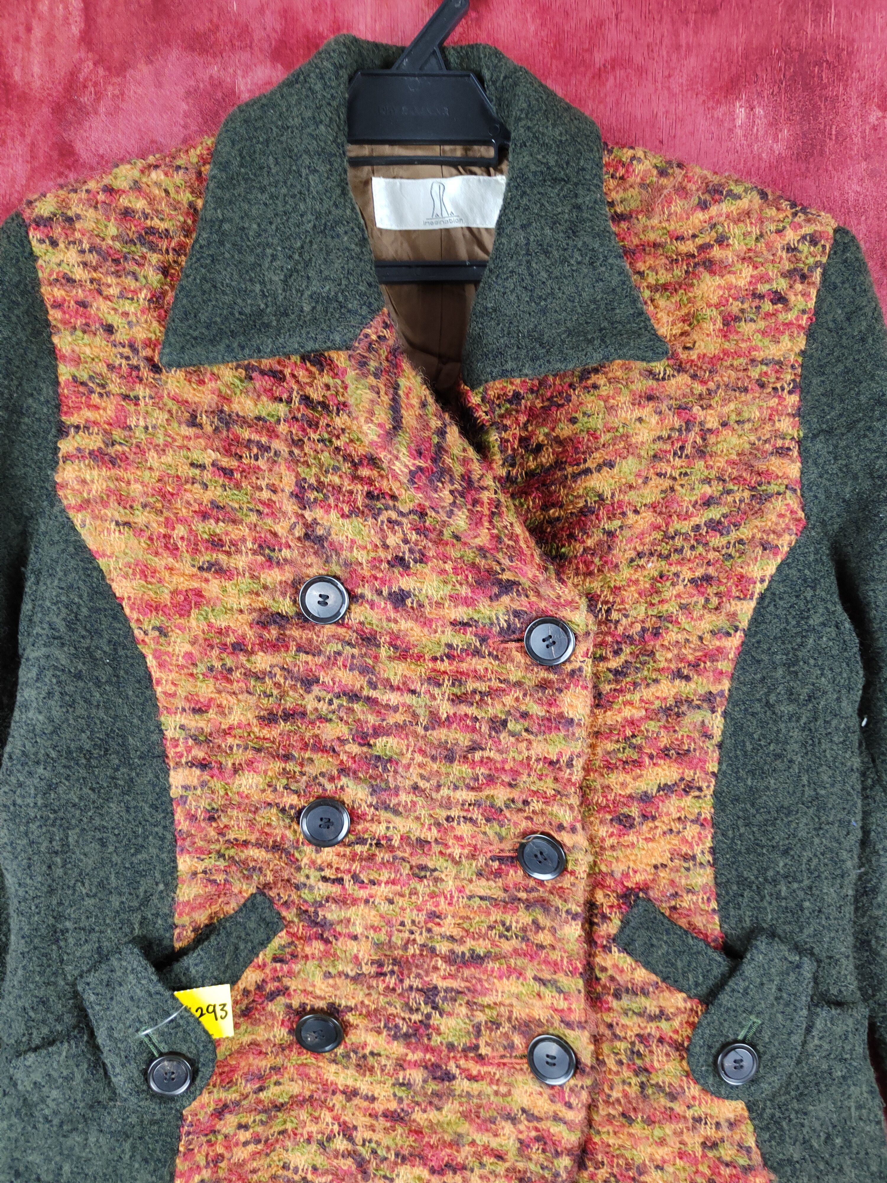 Homespun Knitwear × Japanese Brand Sara Imagination Green/Orange Knitwear #4293 Size M / US 6-8 / IT 42-44 - 2 Thumbnail