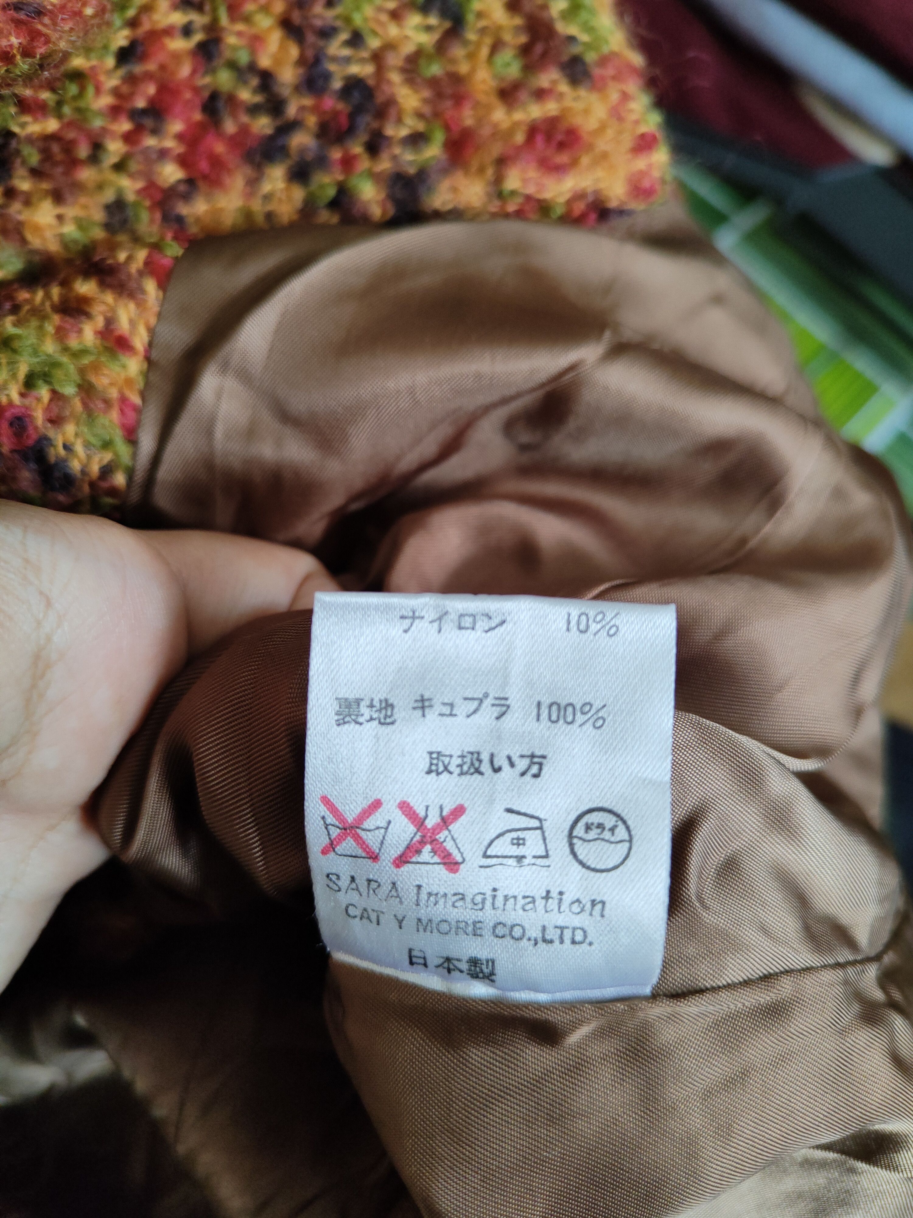 Homespun Knitwear × Japanese Brand Sara Imagination Green/Orange Knitwear #4293 Size M / US 6-8 / IT 42-44 - 10 Thumbnail