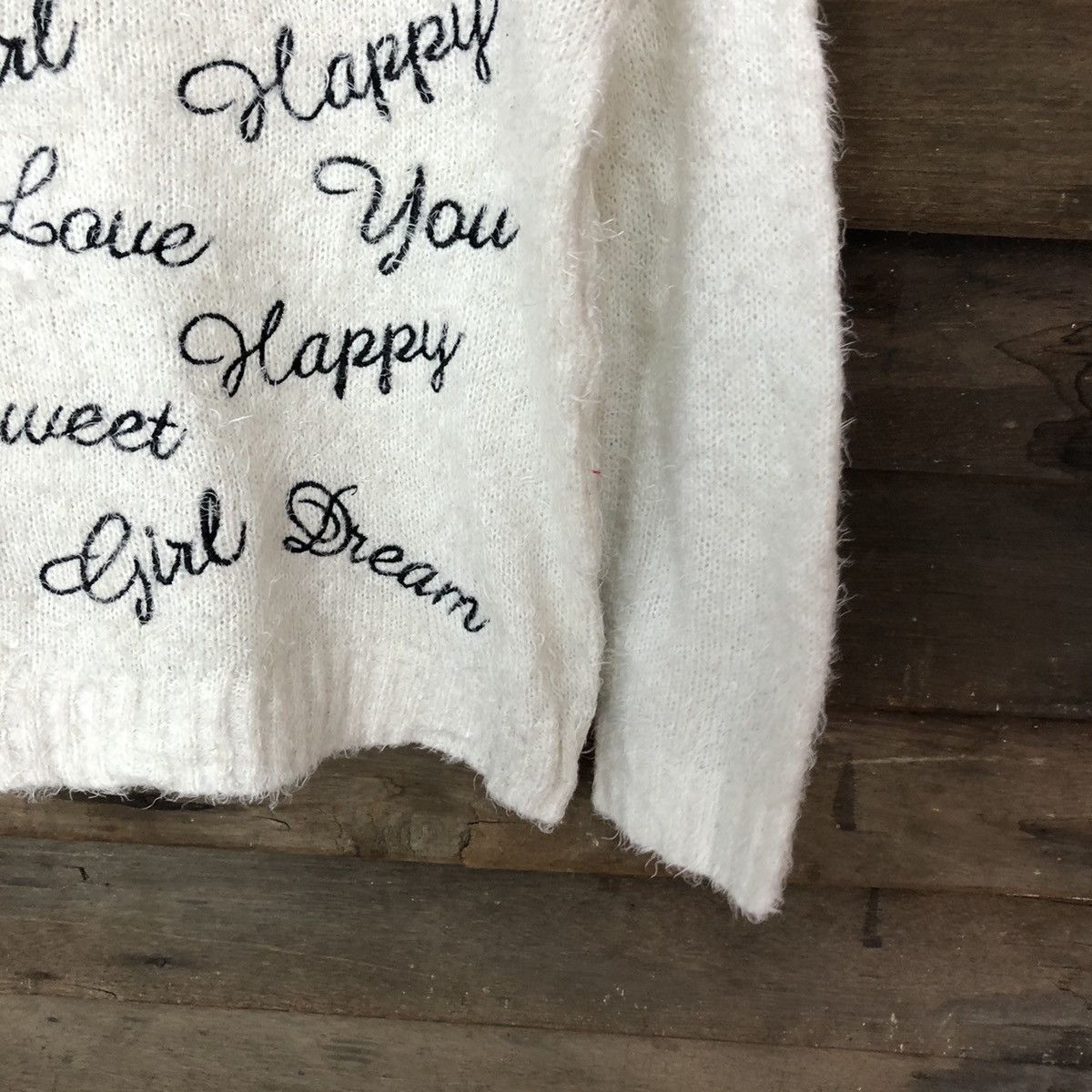 Homespun Knitwear × Japanese Brand Shellna White Shag Shaggy Fur Mohair Knitwear #7013 Size S / US 4 / IT 40 - 5 Thumbnail