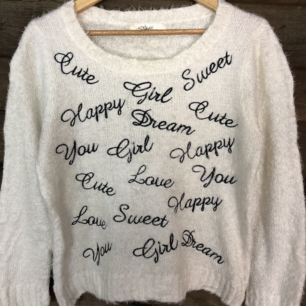 Homespun Knitwear × Japanese Brand Shellna White Shag Shaggy Fur Mohair Knitwear #7013 Size S / US 4 / IT 40 - 6 Thumbnail