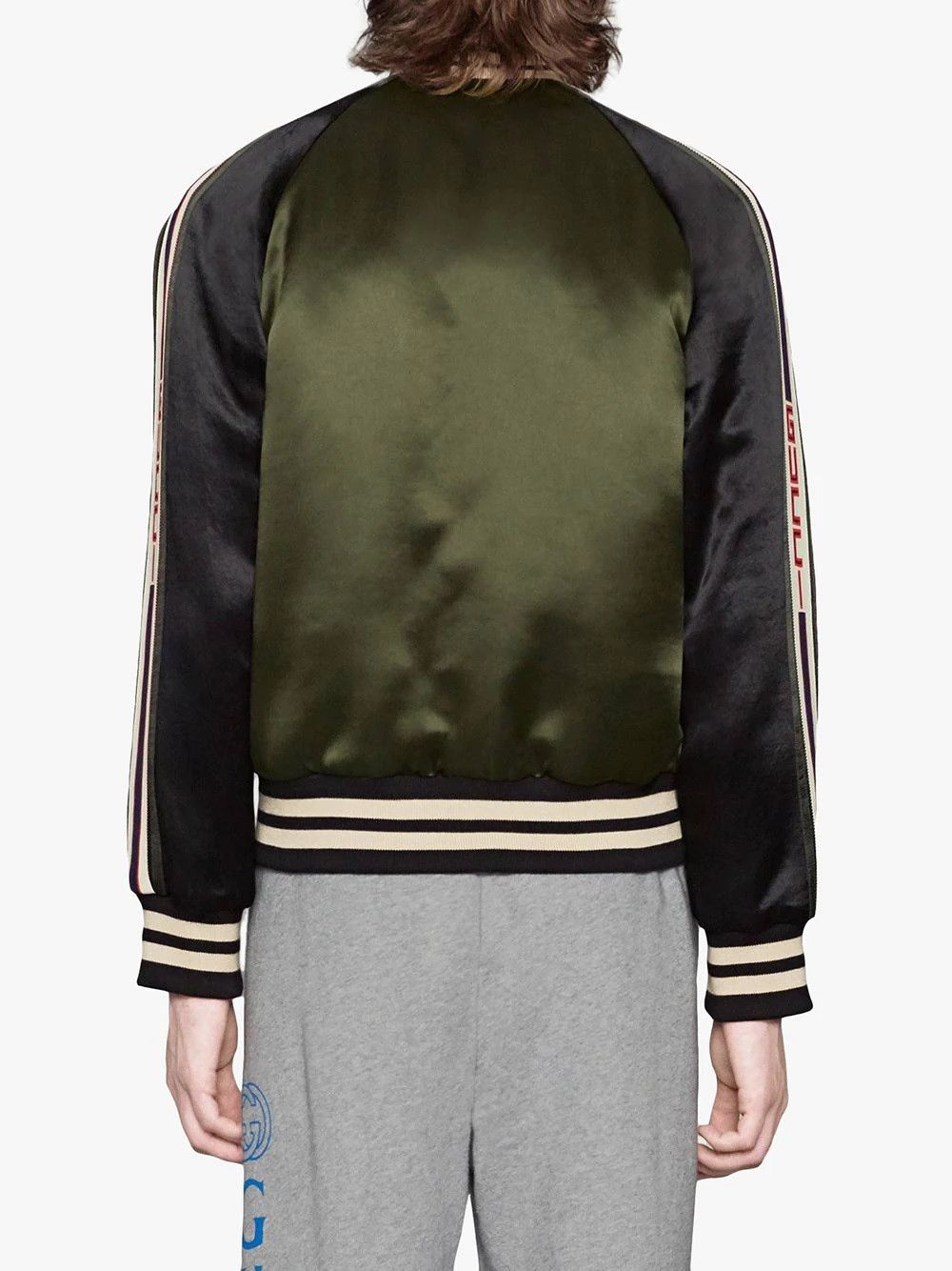 Gucci $3350 Gucci Souvenir Reversible Logo Sleeves Bomber Jacket Size US M / EU 48-50 / 2 - 6 Thumbnail
