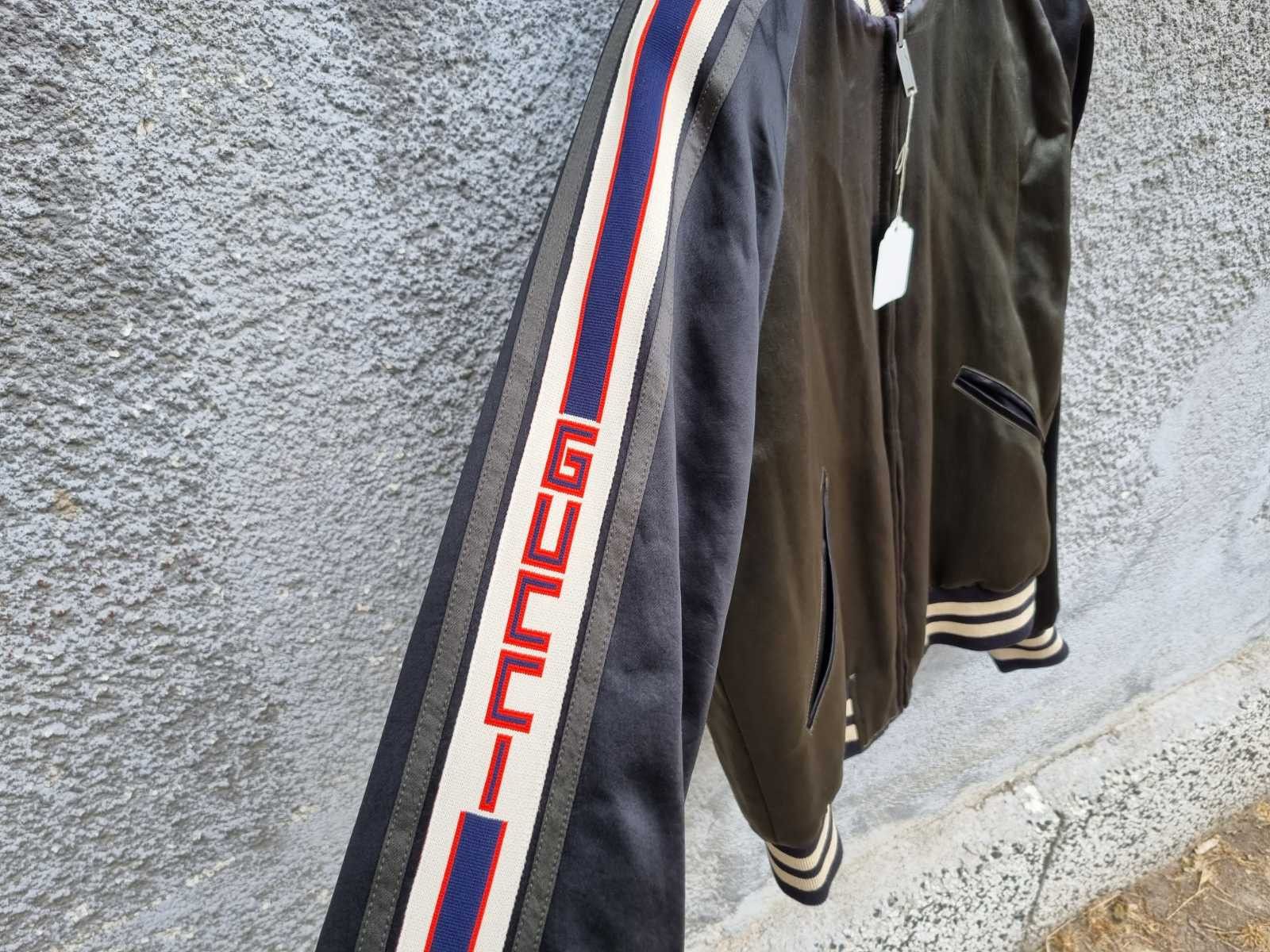Gucci $3350 Gucci Souvenir Reversible Logo Sleeves Bomber Jacket Size US M / EU 48-50 / 2 - 10 Thumbnail