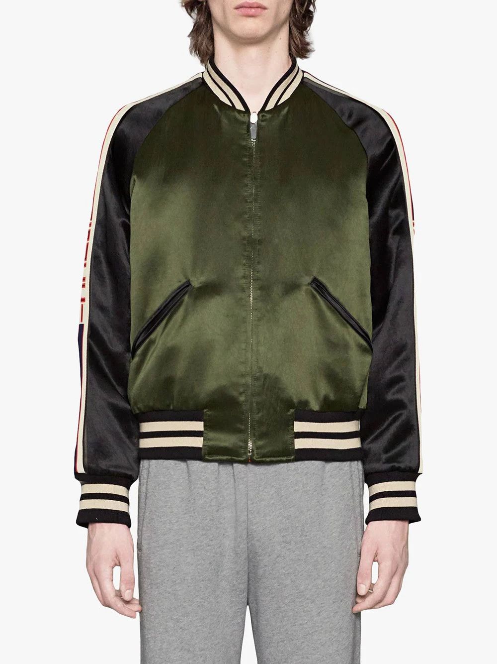 Gucci $3350 Gucci Souvenir Reversible Logo Sleeves Bomber Jacket Size US M / EU 48-50 / 2 - 5 Thumbnail