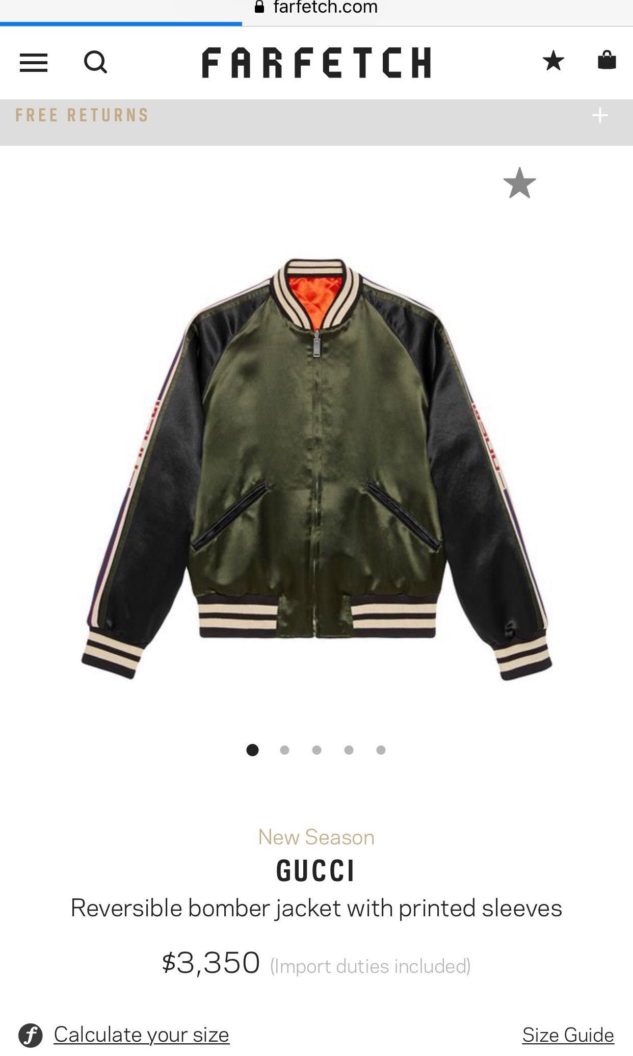 Gucci $3350 Gucci Souvenir Reversible Logo Sleeves Bomber Jacket Size US M / EU 48-50 / 2 - 3 Thumbnail