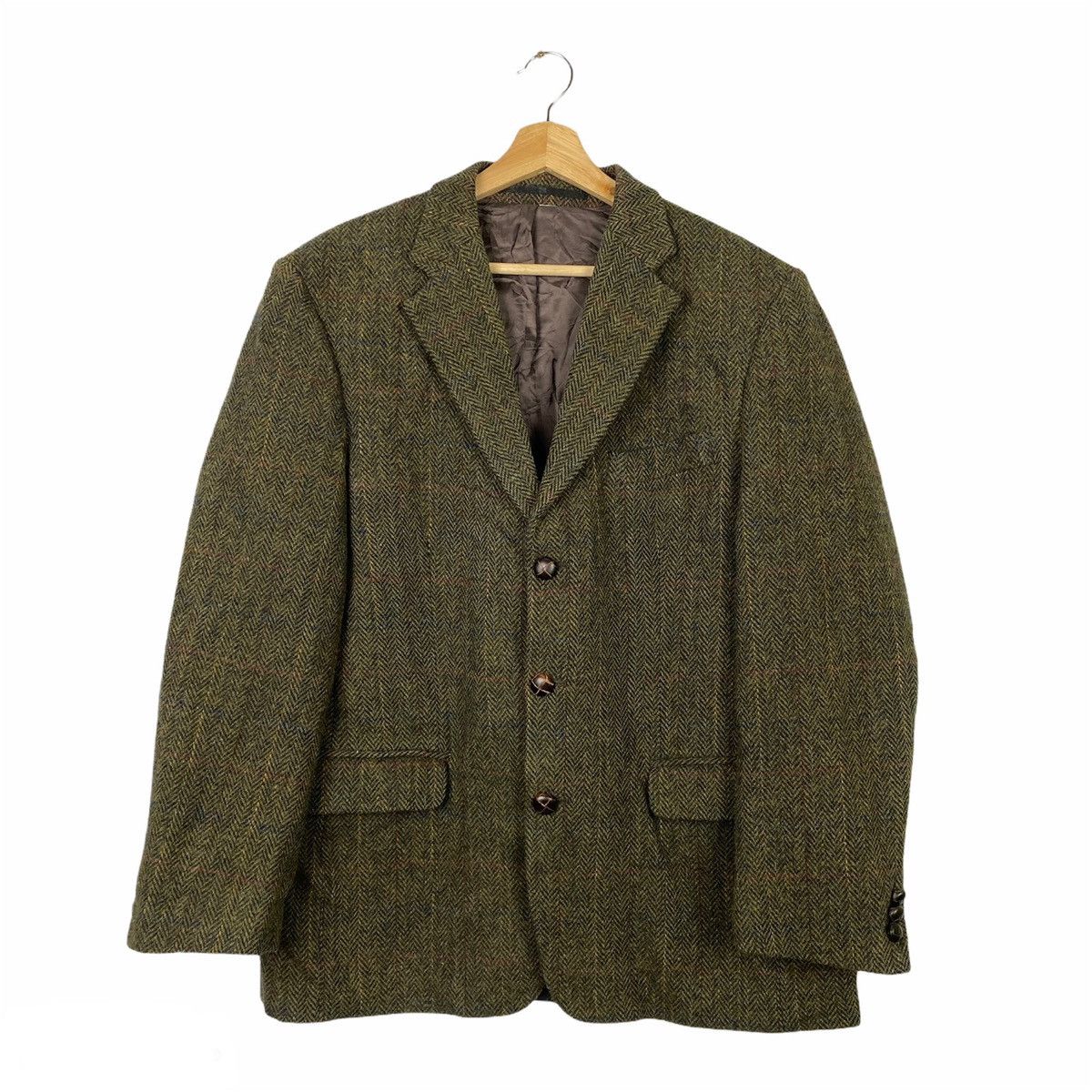 Harris Tweed × Japanese Brand Patrick Bernard Harris Tweed Double Breasted Blazer Size US M / EU 48-50 / 2 - 1 Thumbnail