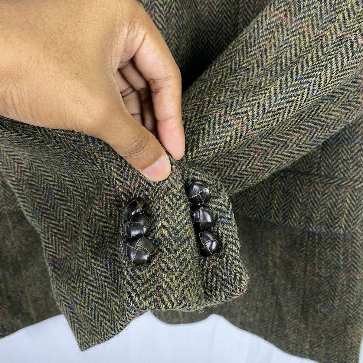 Harris Tweed × Japanese Brand Patrick Bernard Harris Tweed Double Breasted Blazer Size US M / EU 48-50 / 2 - 7 Thumbnail