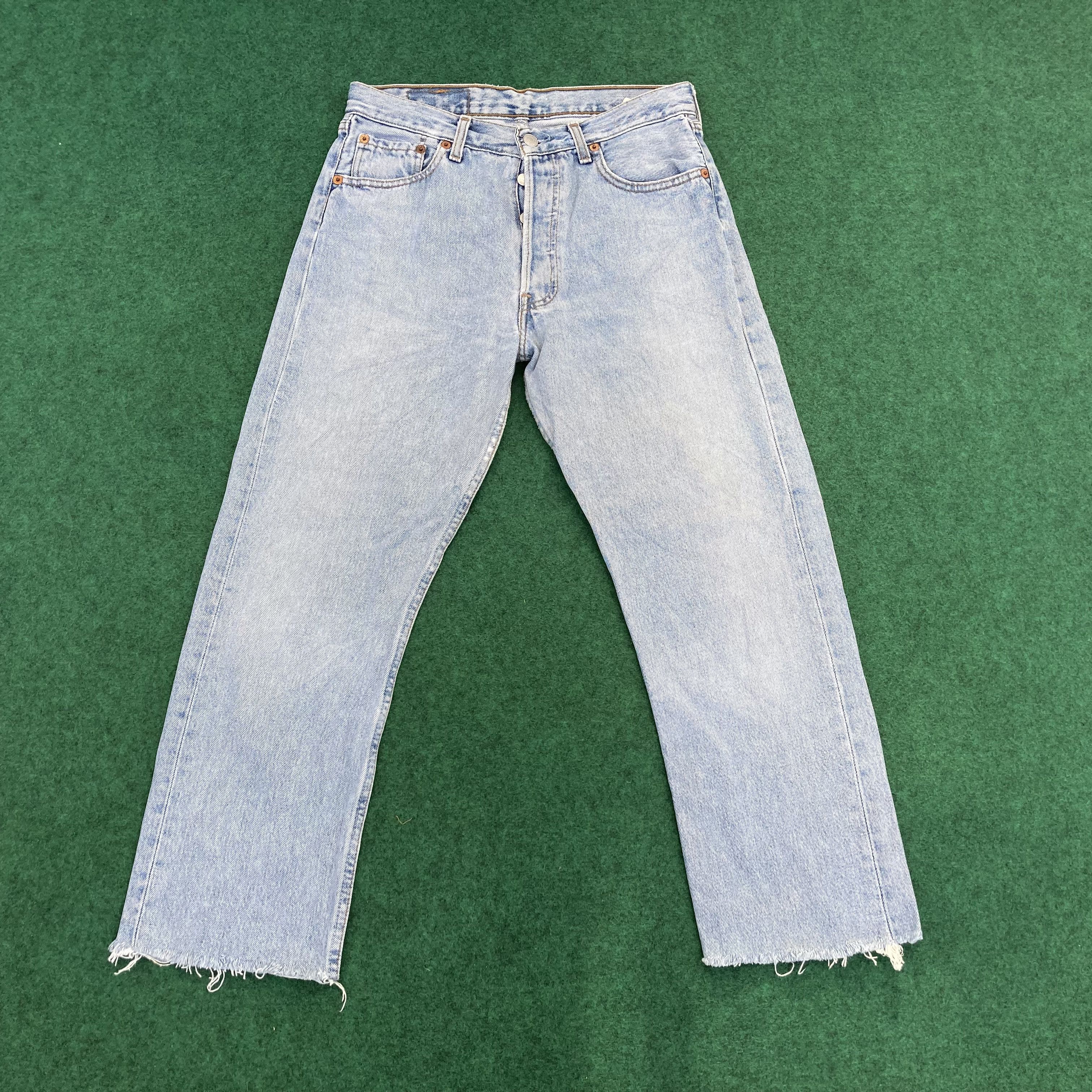 Levi's × Vintage Vtg Levis 501 Distressed Ripped Punk Grunge Style Jeans Size US 29 - 1 Thumbnail