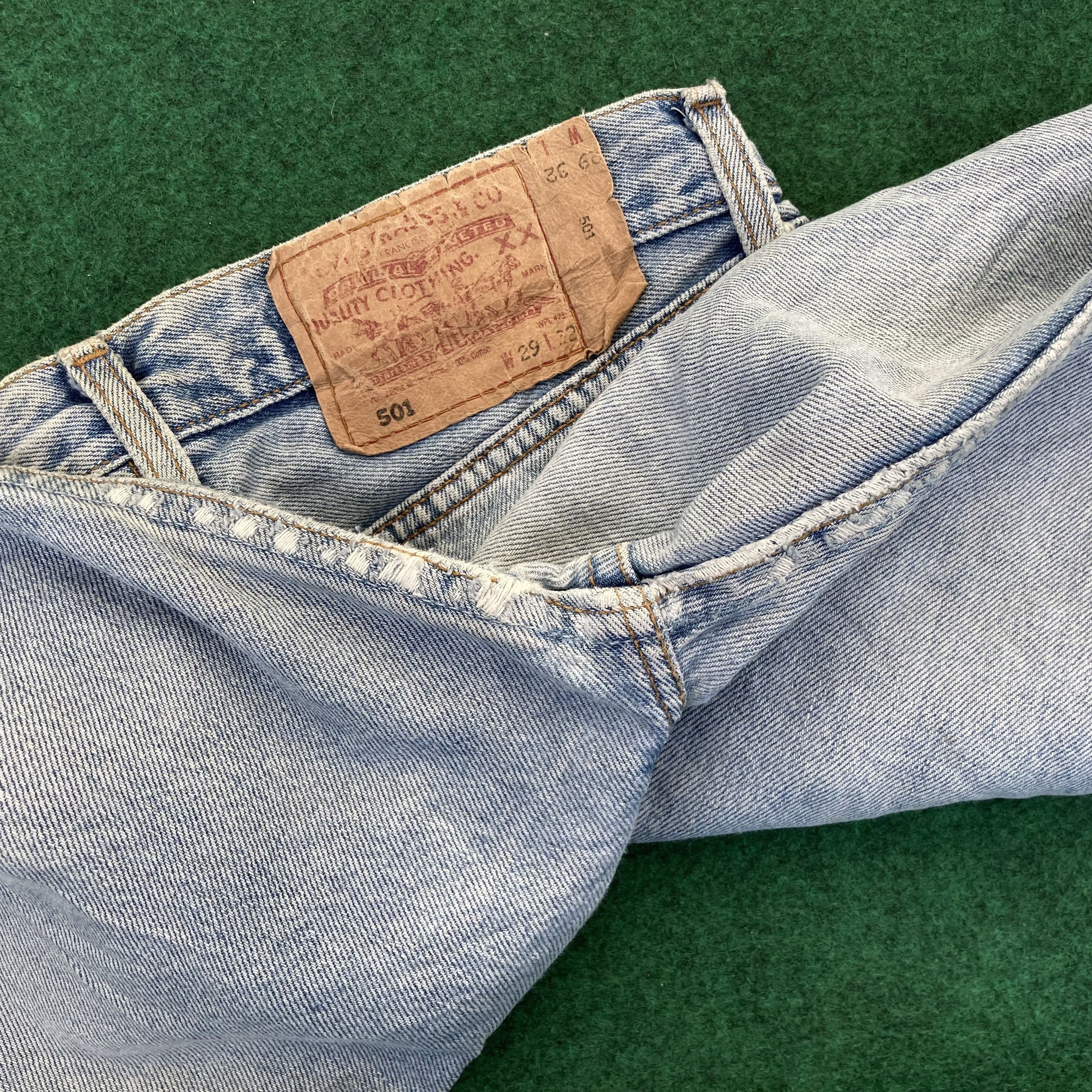 Levi's × Vintage Vtg Levis 501 Distressed Ripped Punk Grunge Style Jeans Size US 29 - 5 Thumbnail