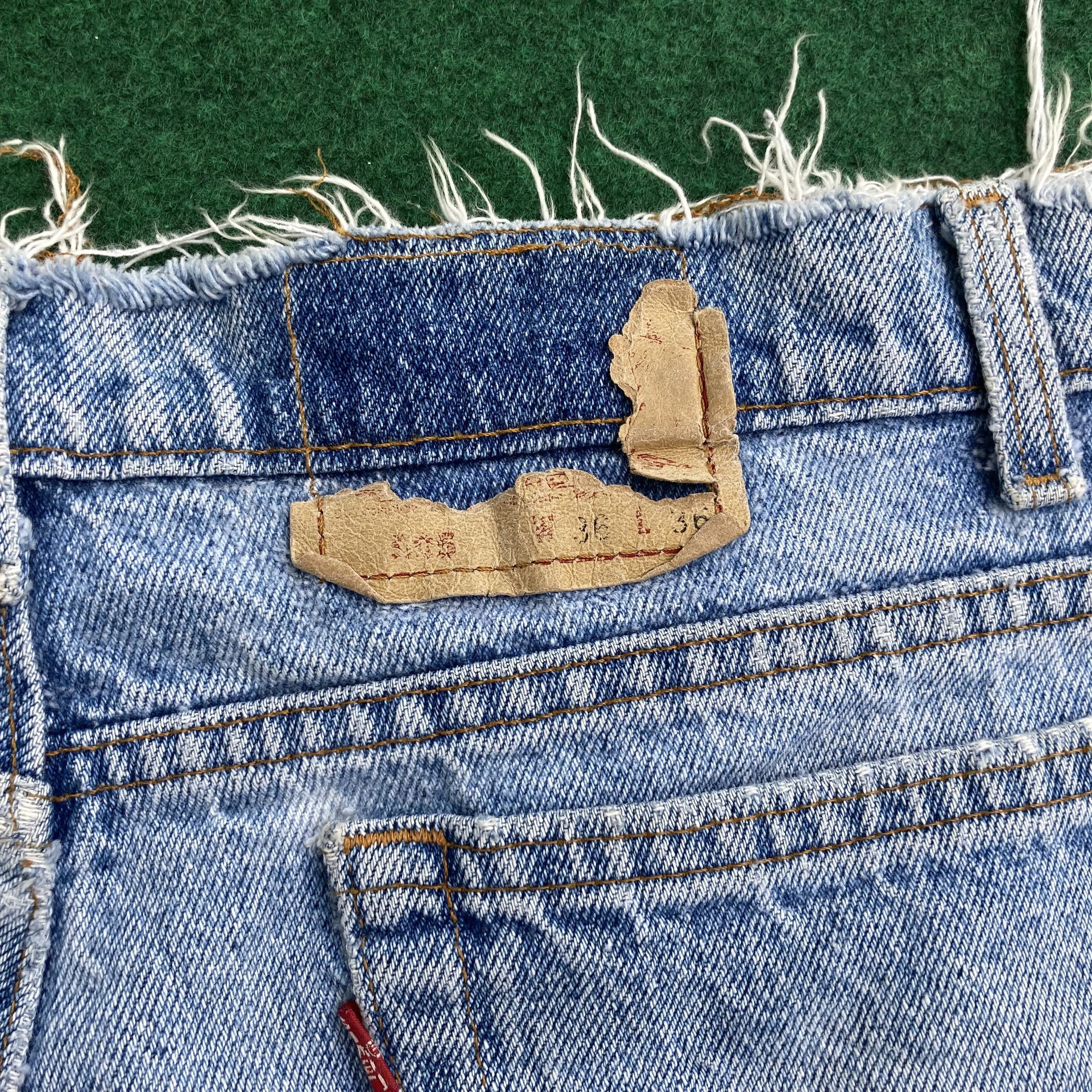 Levi's × Vintage Vtg Levis 505 Denim Ripped Men's Punk Style Streetwear Jeans Size US 36 / EU 52 - 5 Thumbnail