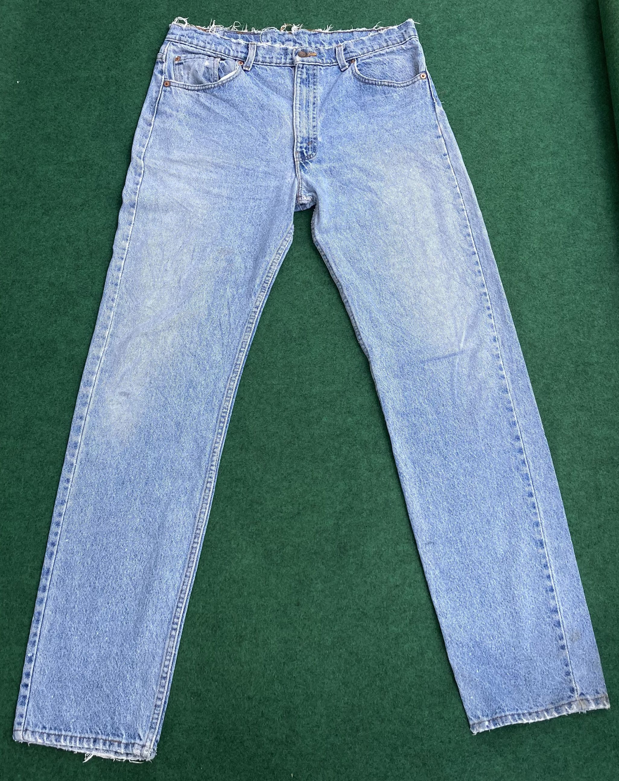 Levi's × Vintage Vtg Levis 505 Denim Ripped Men's Punk Style Streetwear Jeans Size US 36 / EU 52 - 1 Thumbnail