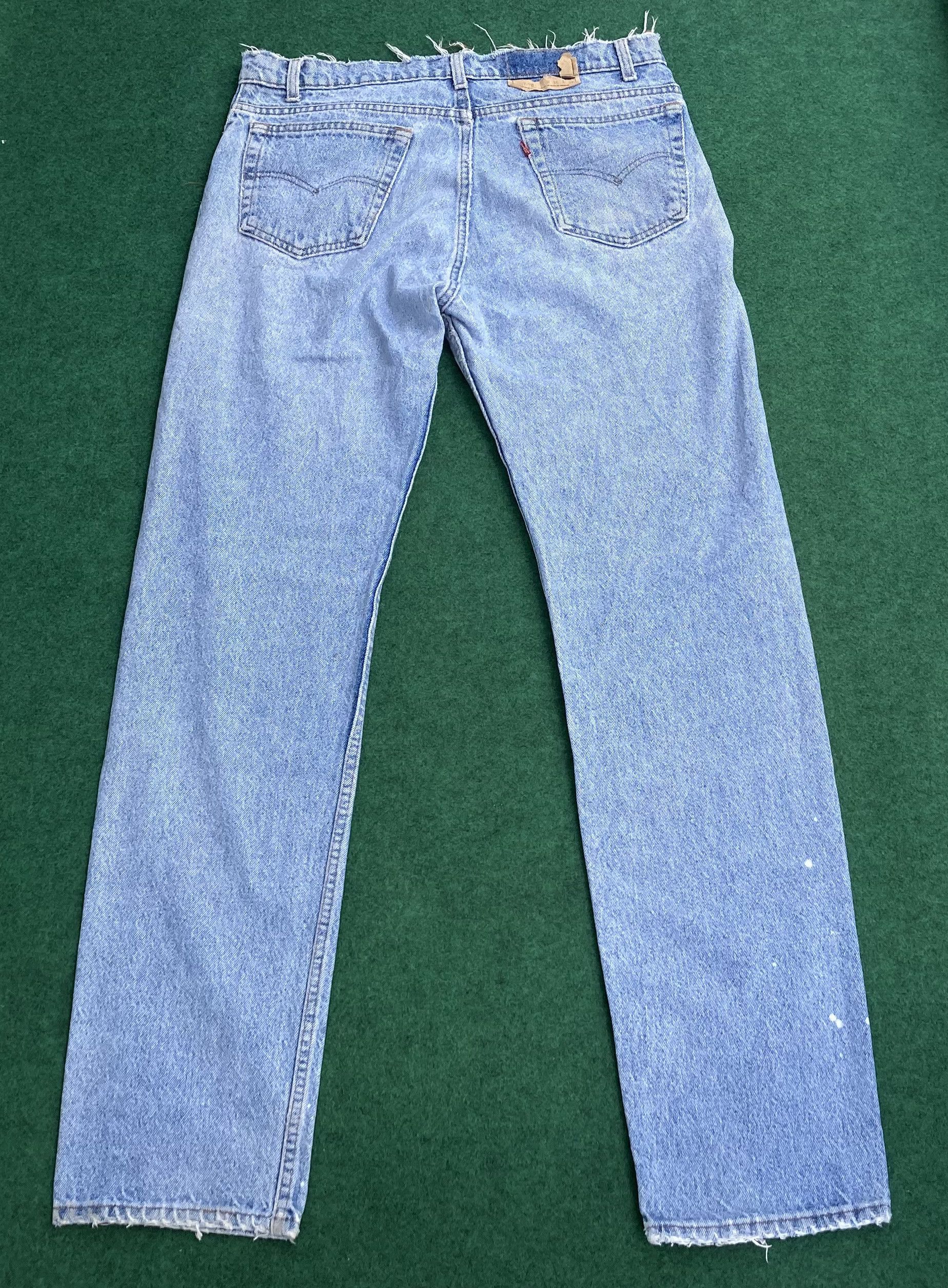 Levi's × Vintage Vtg Levis 505 Denim Ripped Men's Punk Style Streetwear Jeans Size US 36 / EU 52 - 10 Thumbnail