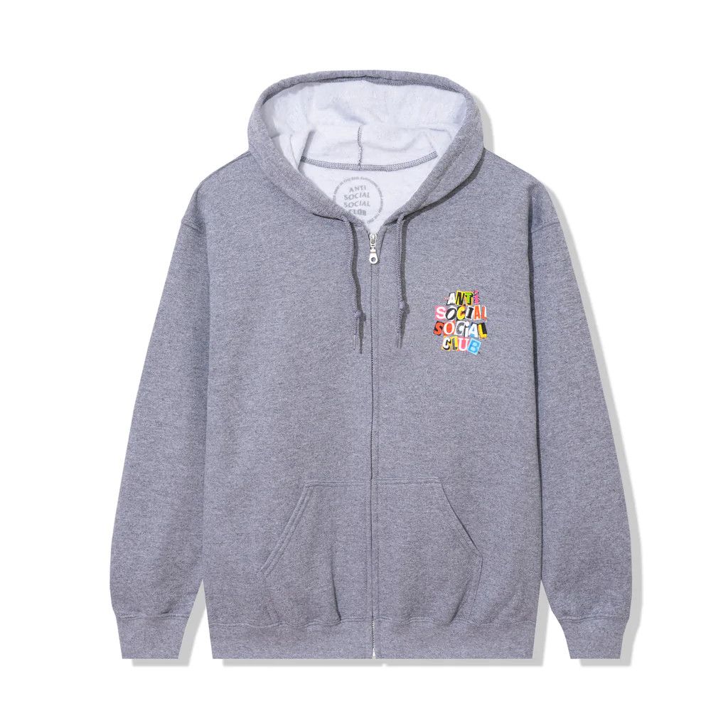 Anti Social Social Club DS ASSC Torn Pages Of Our Story Heather Gray Zip Hoody Bape Size US XXL / EU 58 / 5 - 4 Thumbnail