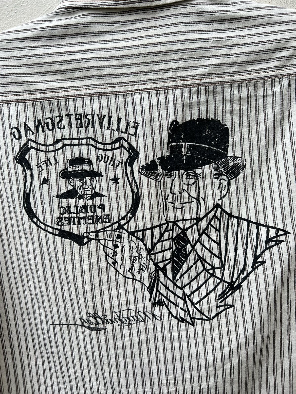 Freewheelers Gangsterville Glad Hand Japan Public Enemy Print Work Shirt Size US S / EU 44-46 / 1 - 12 Thumbnail