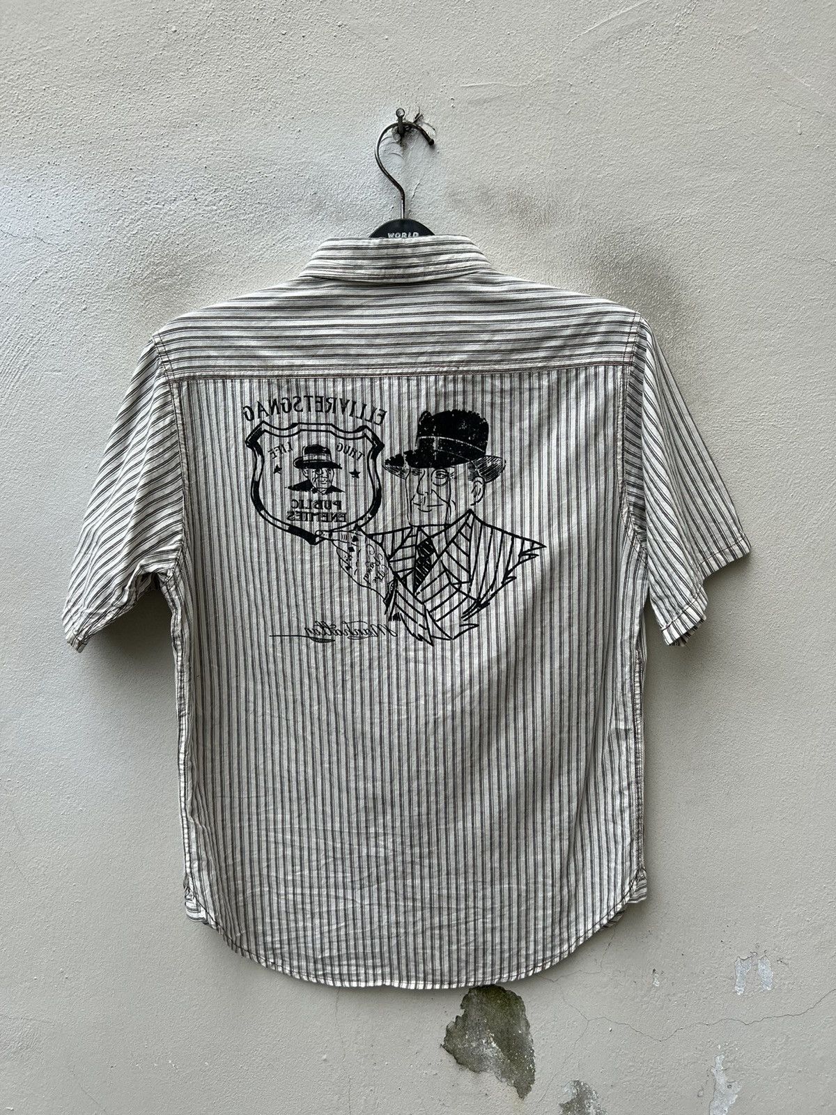 Freewheelers Gangsterville Glad Hand Japan Public Enemy Print Work Shirt Size US S / EU 44-46 / 1 - 11 Thumbnail