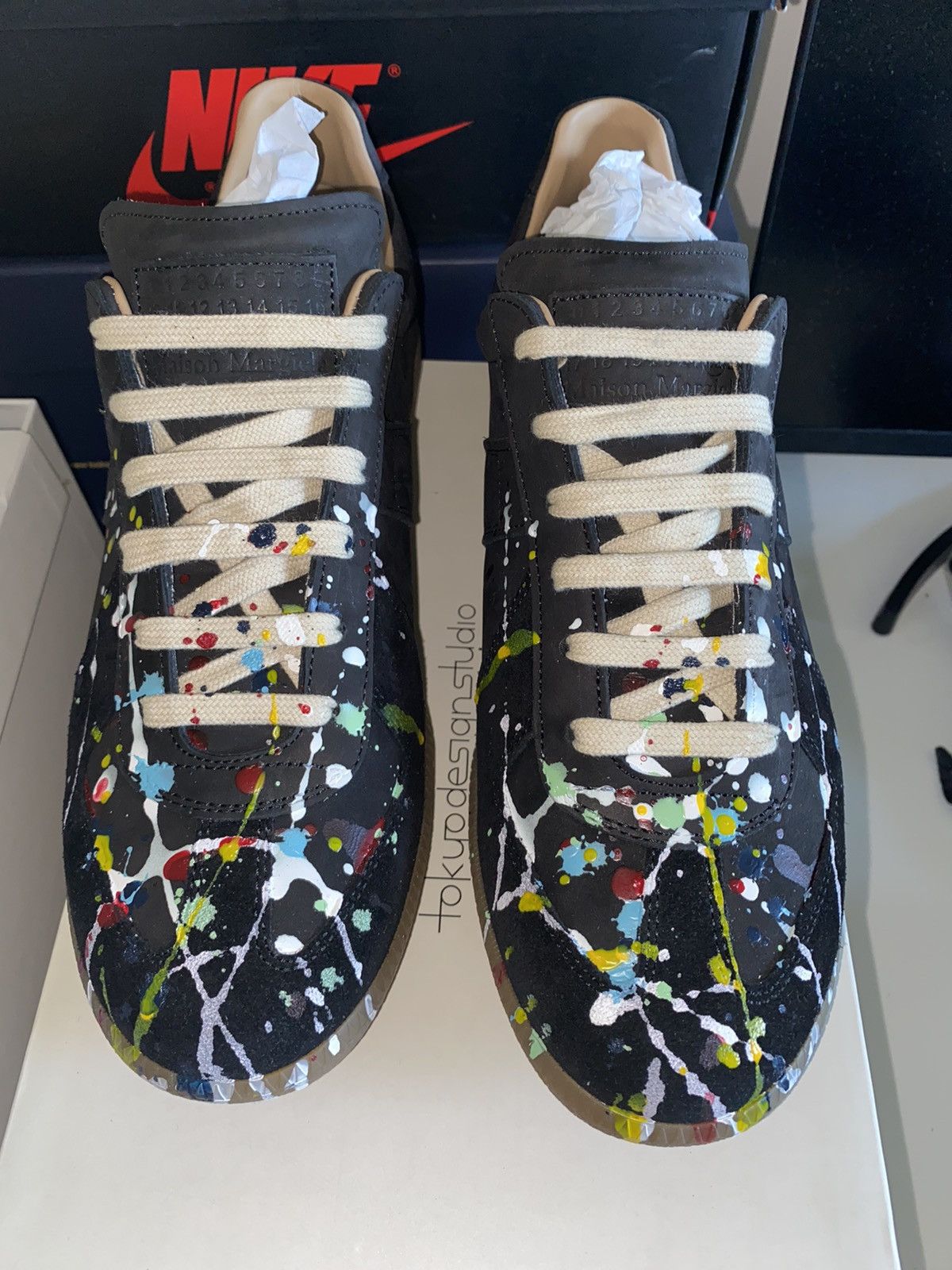 Maison Margiela 'GAT Paint Splatter' Sneakers - Men's 42
