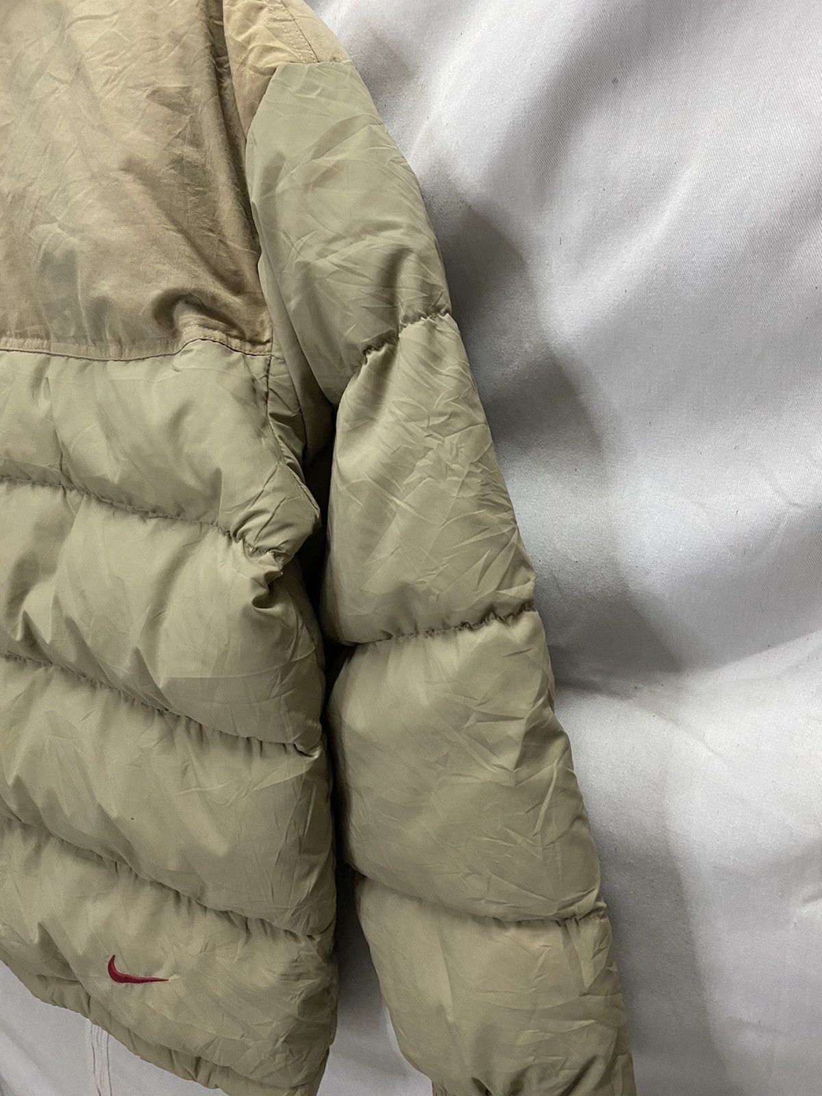 Nike × Vintage Vintage Nike puffer 1999 jacket cream M | Grailed