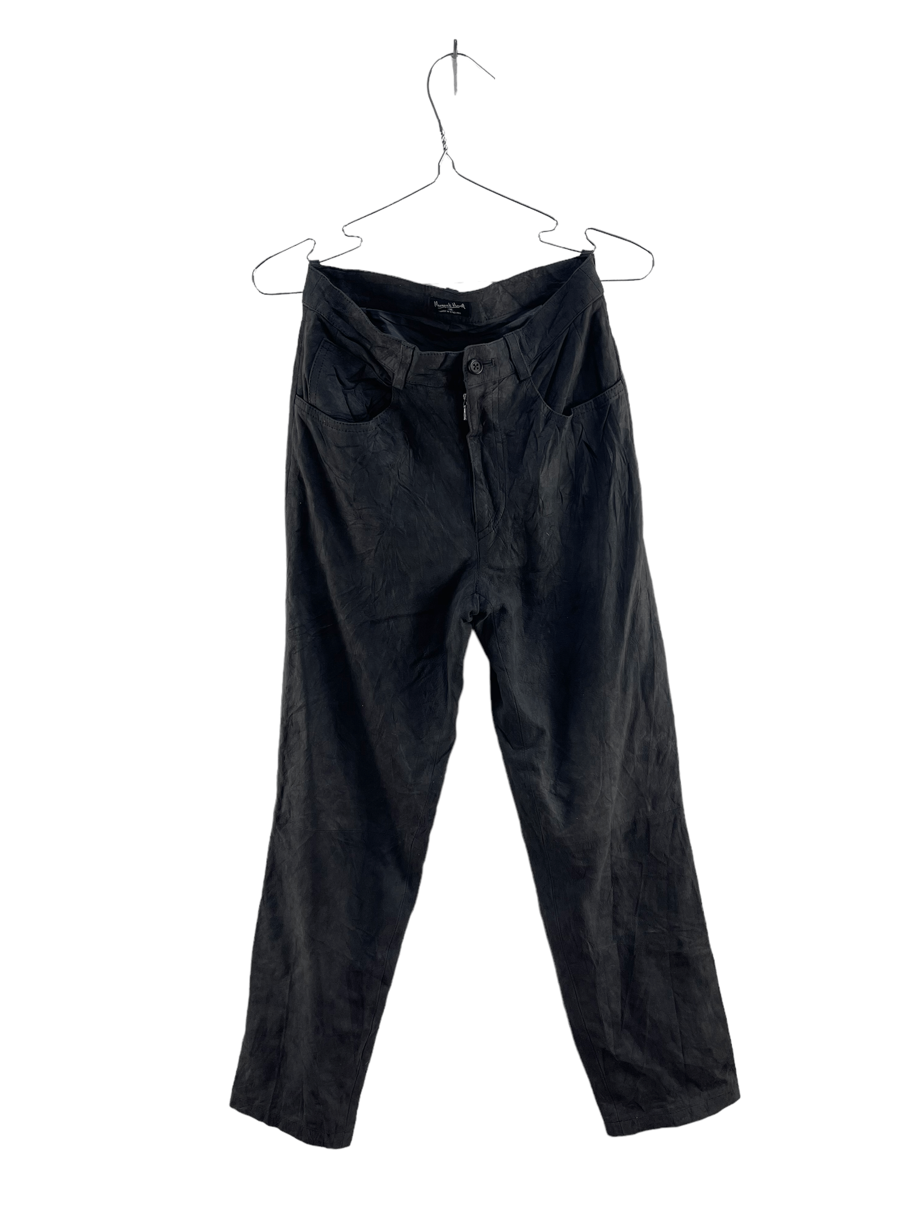 image of Margaret Howell Leather Pant in Black, Men's (Size 26)