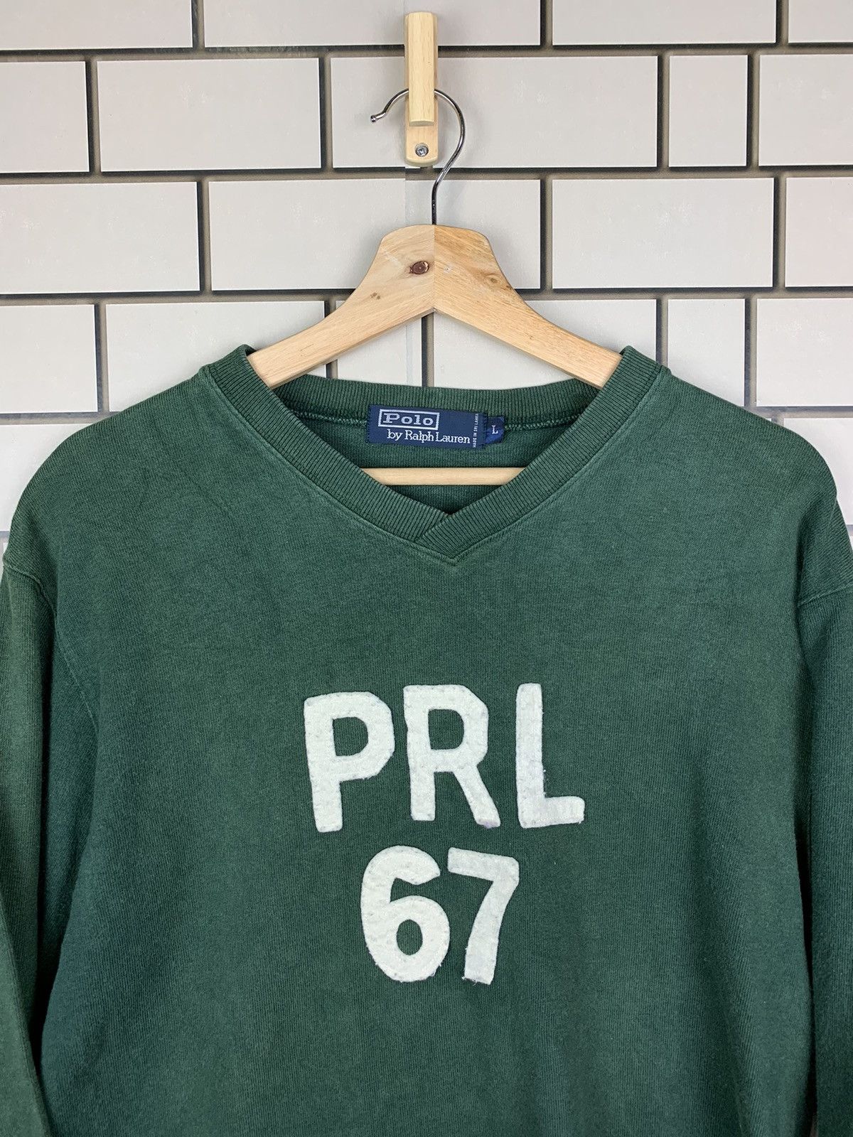 Vintage Vintage Polo by Ralph Lauren Long Sleeve Big Logo Size US L / EU 52-54 / 3 - 3 Thumbnail