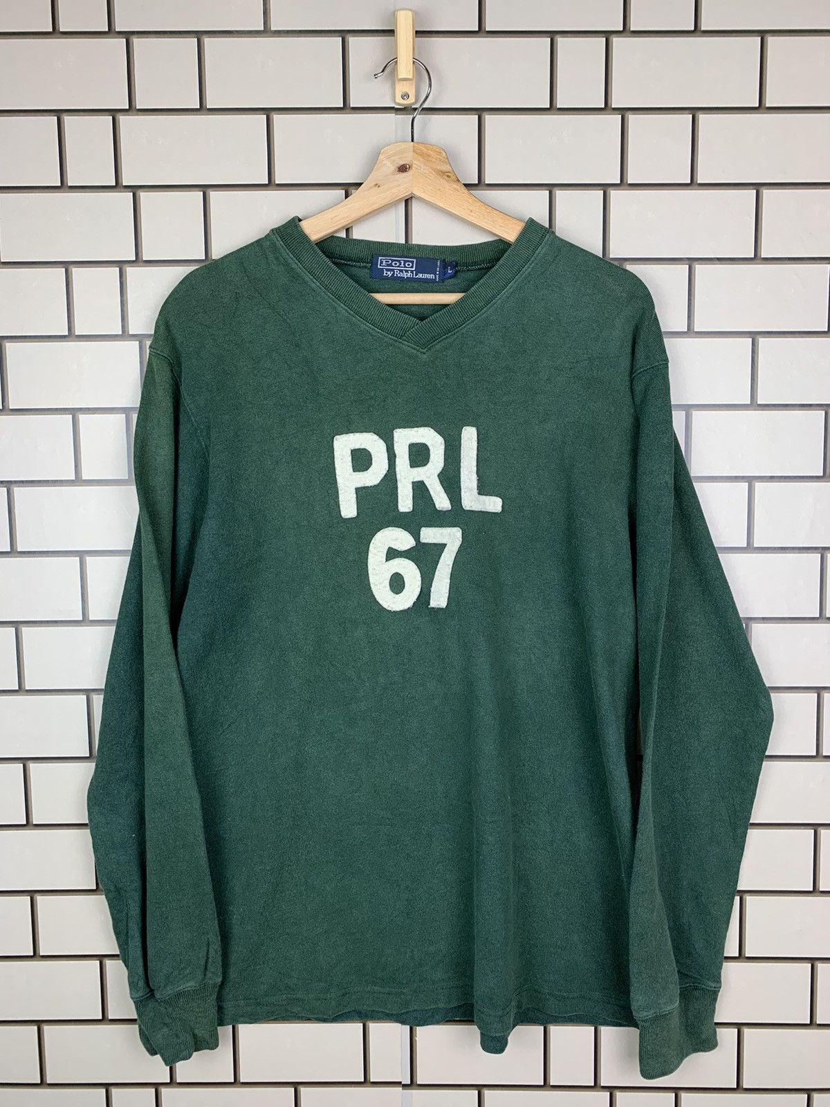 Vintage Vintage Polo by Ralph Lauren Long Sleeve Big Logo Size US L / EU 52-54 / 3 - 1 Thumbnail