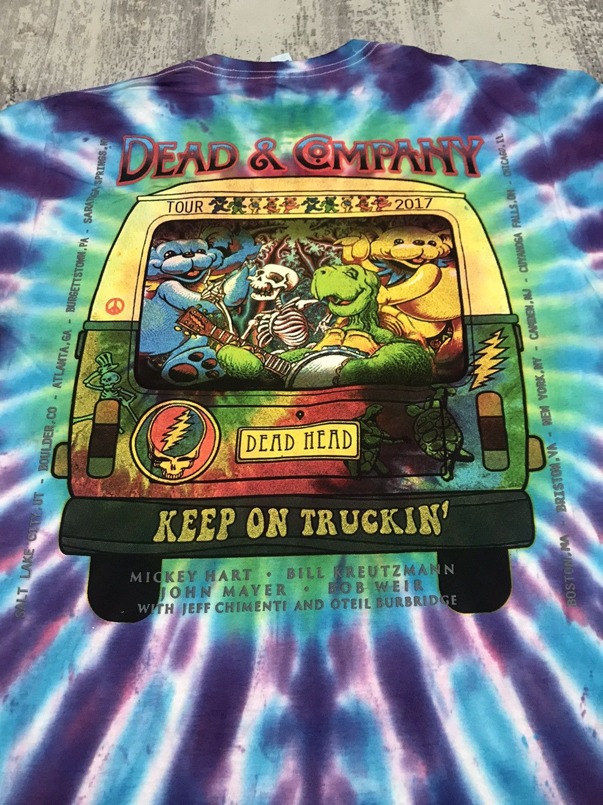 Band Tees × Grateful Dead × Vintage Grateful Dead Summer Tour Dead & Company Tie Dye Shirt Size US M / EU 48-50 / 2 - 4 Thumbnail