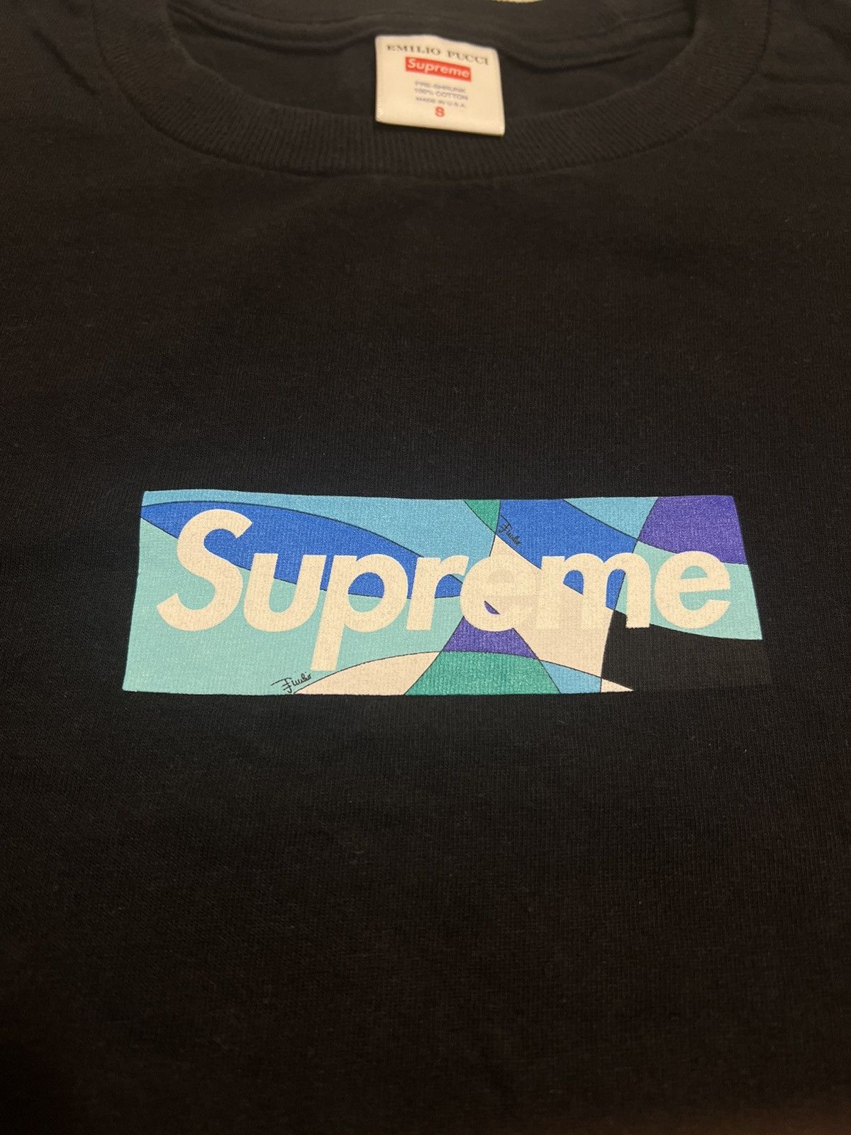 Supreme Supreme Pucci Box Logo Tee Black/Blue Size Small SS21 Size US S / EU 44-46 / 1 - 2 Thumbnail