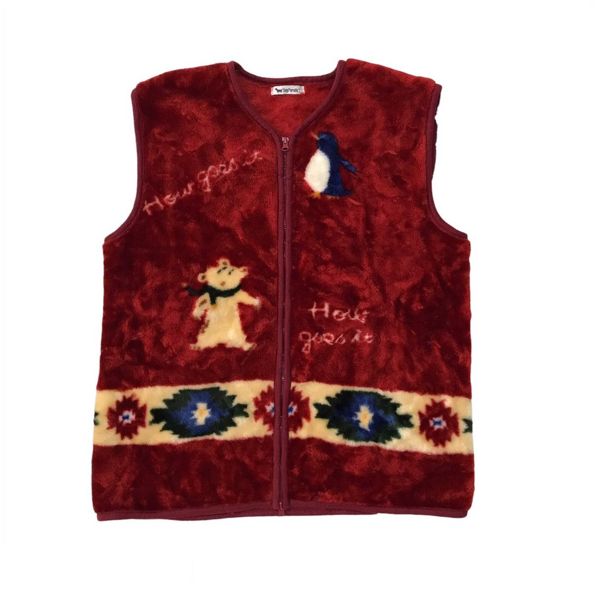Japanese Brand Nice Printed Fleece Vest by Dog Parade Size US L / EU 52-54 / 3 - 2 Thumbnail