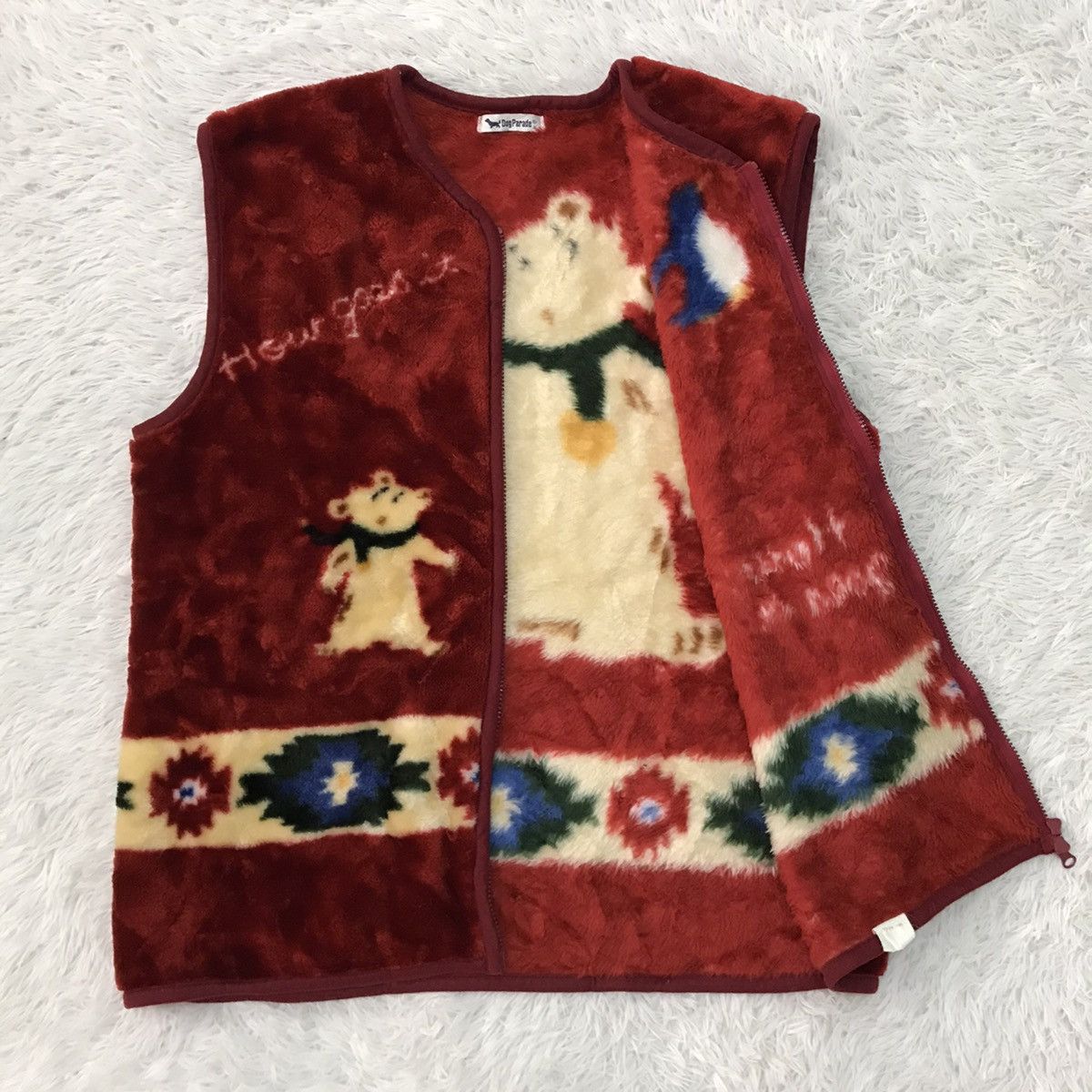 Japanese Brand Nice Printed Fleece Vest by Dog Parade Size US L / EU 52-54 / 3 - 7 Thumbnail