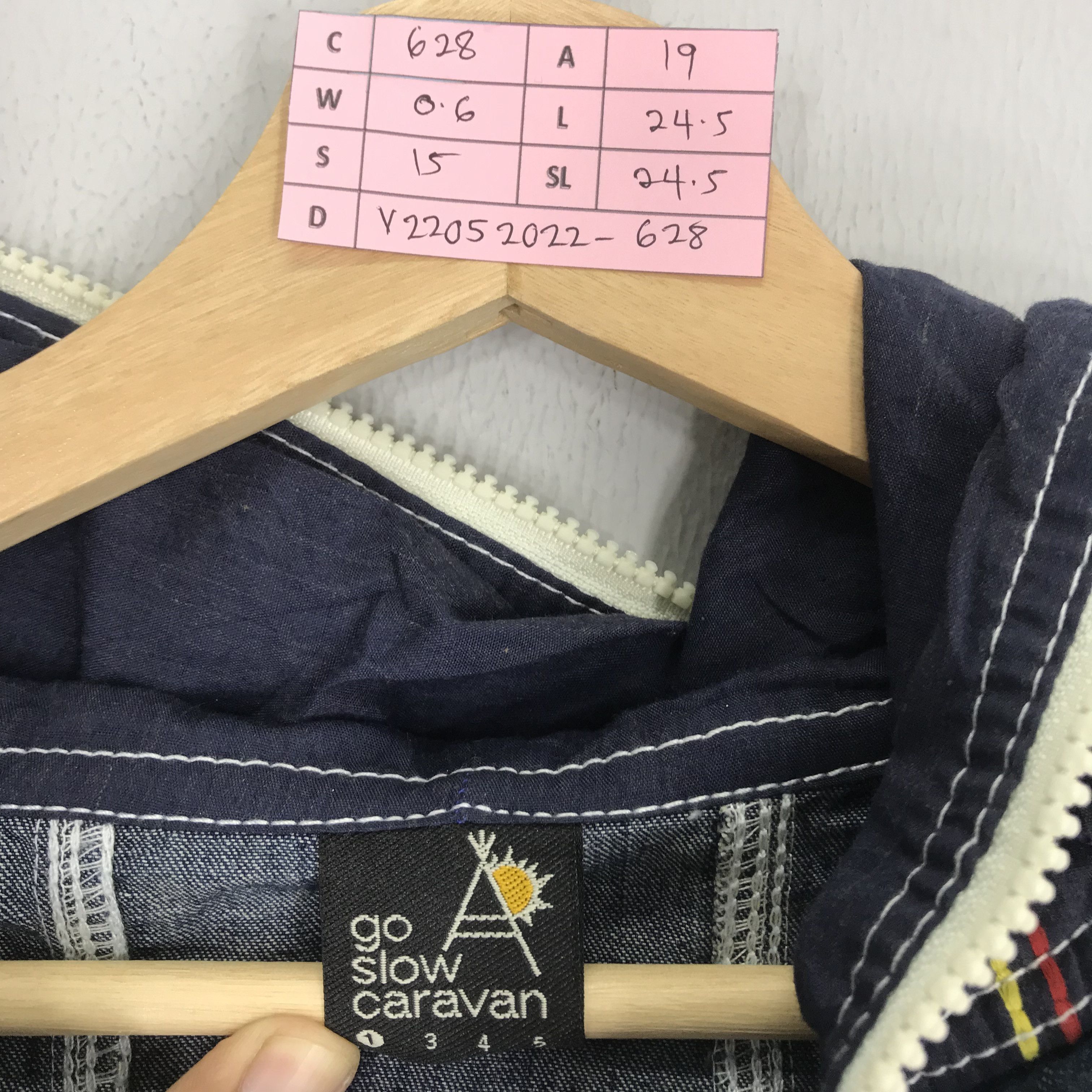 Designer × Vintage × go slow caravan Go Slow Caravan Denime Jacket Hoodie Native Pattern Size US S / EU 44-46 / 1 - 10 Thumbnail