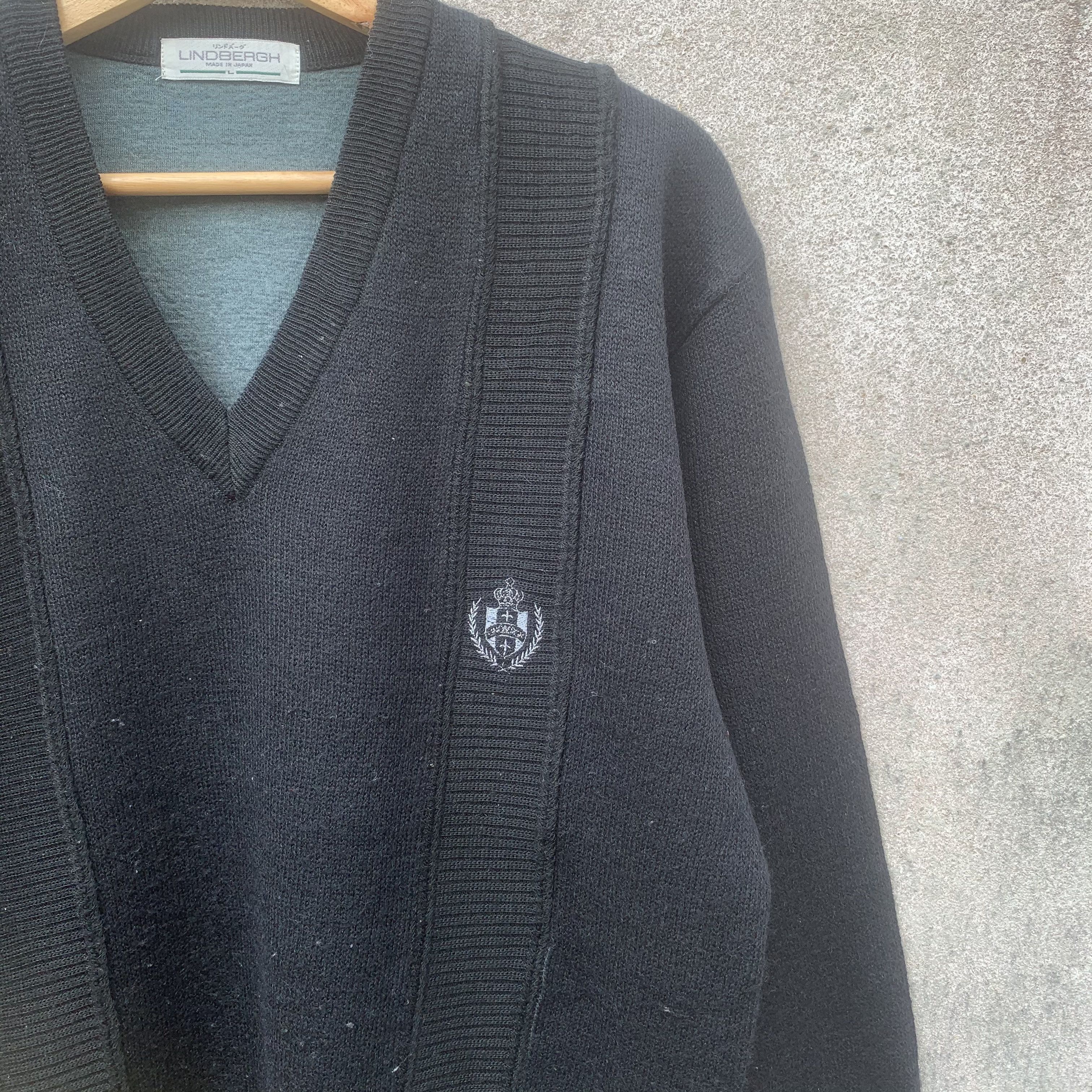 Lindbergh Vintage LINDBERGH Vneck Wool Sweater Pullover Jumper Size US L / EU 52-54 / 3 - 3 Thumbnail