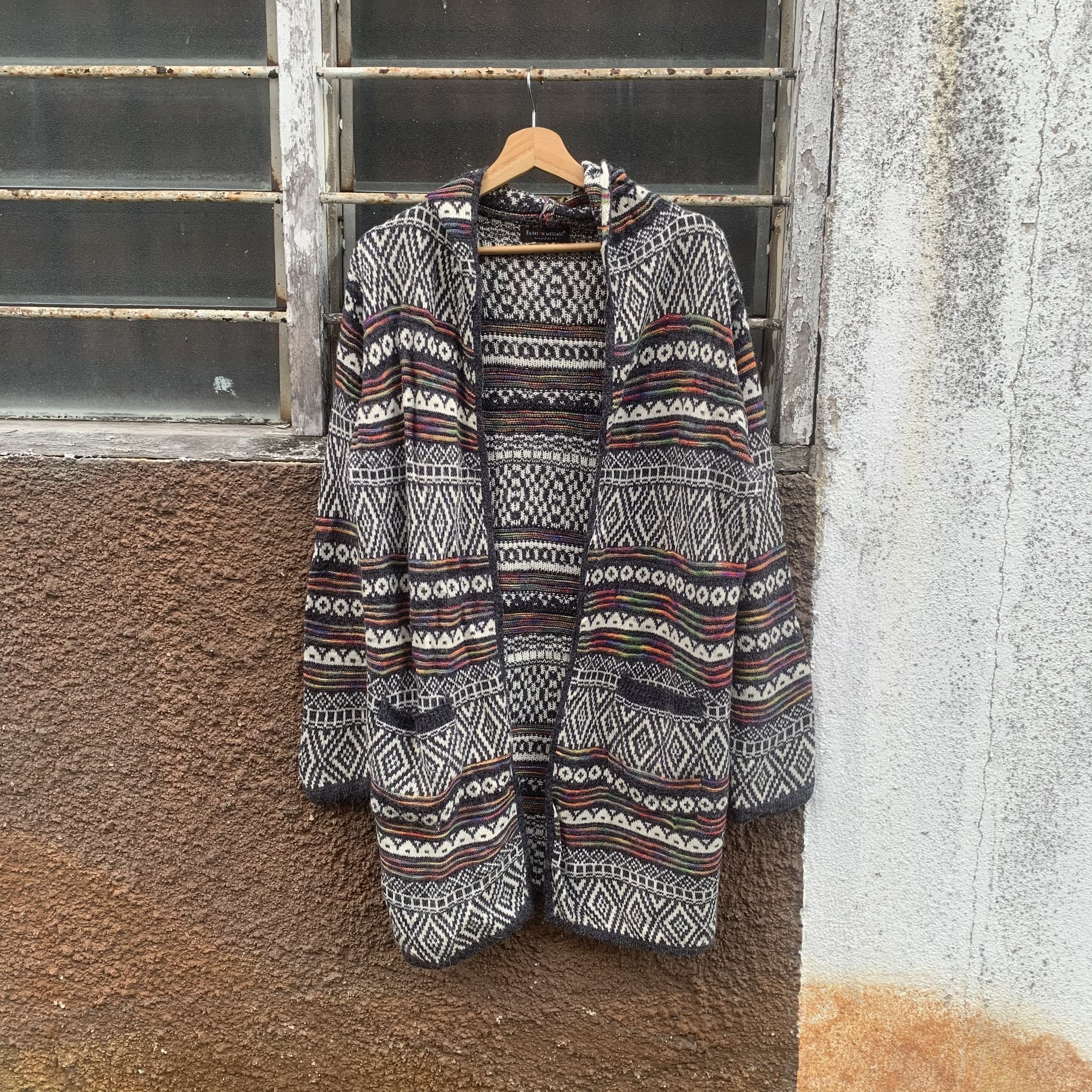 Japanese Brand SEND OFFERS 🍁 2-Pocket Cardigan Navajo Style Hoodie Sweater Size US M / EU 48-50 / 2 - 1 Thumbnail